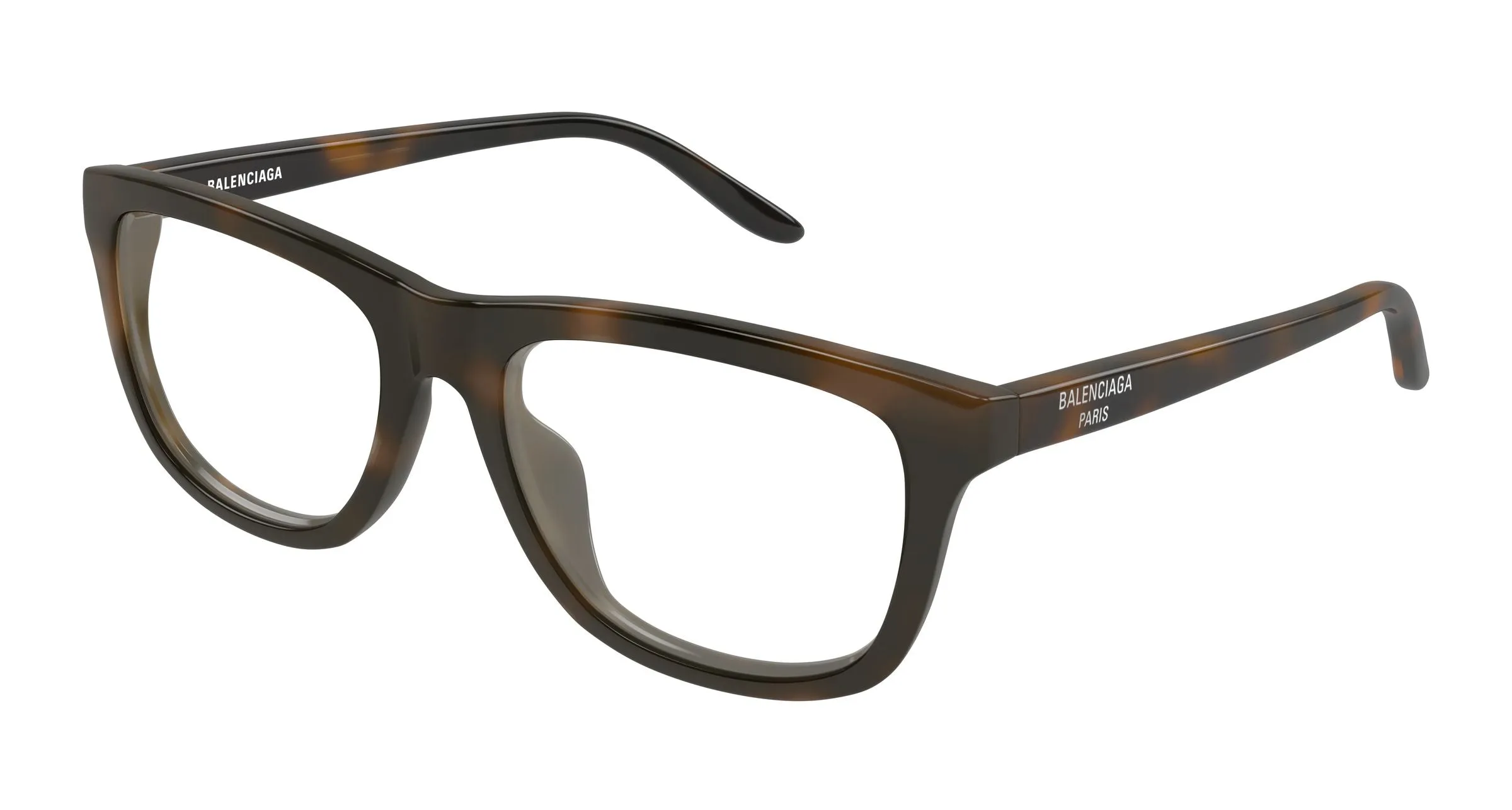 Balenciaga BB0531O 002 Montature da vista Acetato Havana Trasparente Squadrata - immagine 1