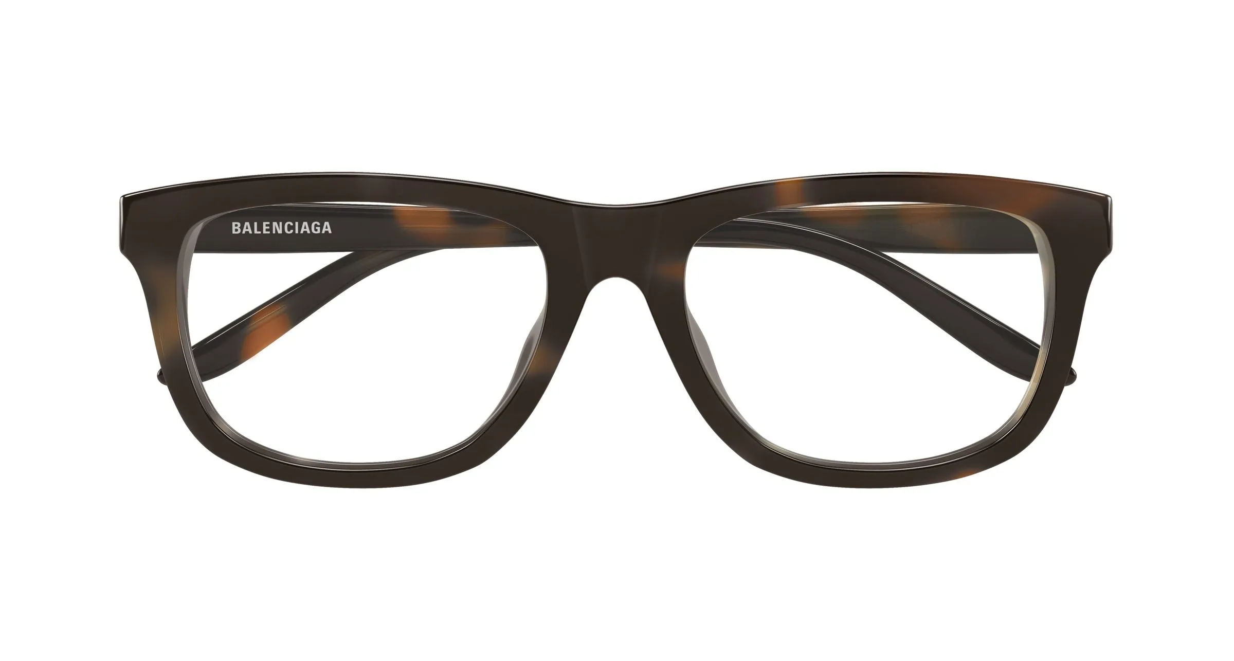 Balenciaga BB0531O 002 Montature da vista Acetato Havana Trasparente Squadrata - immagine 2
