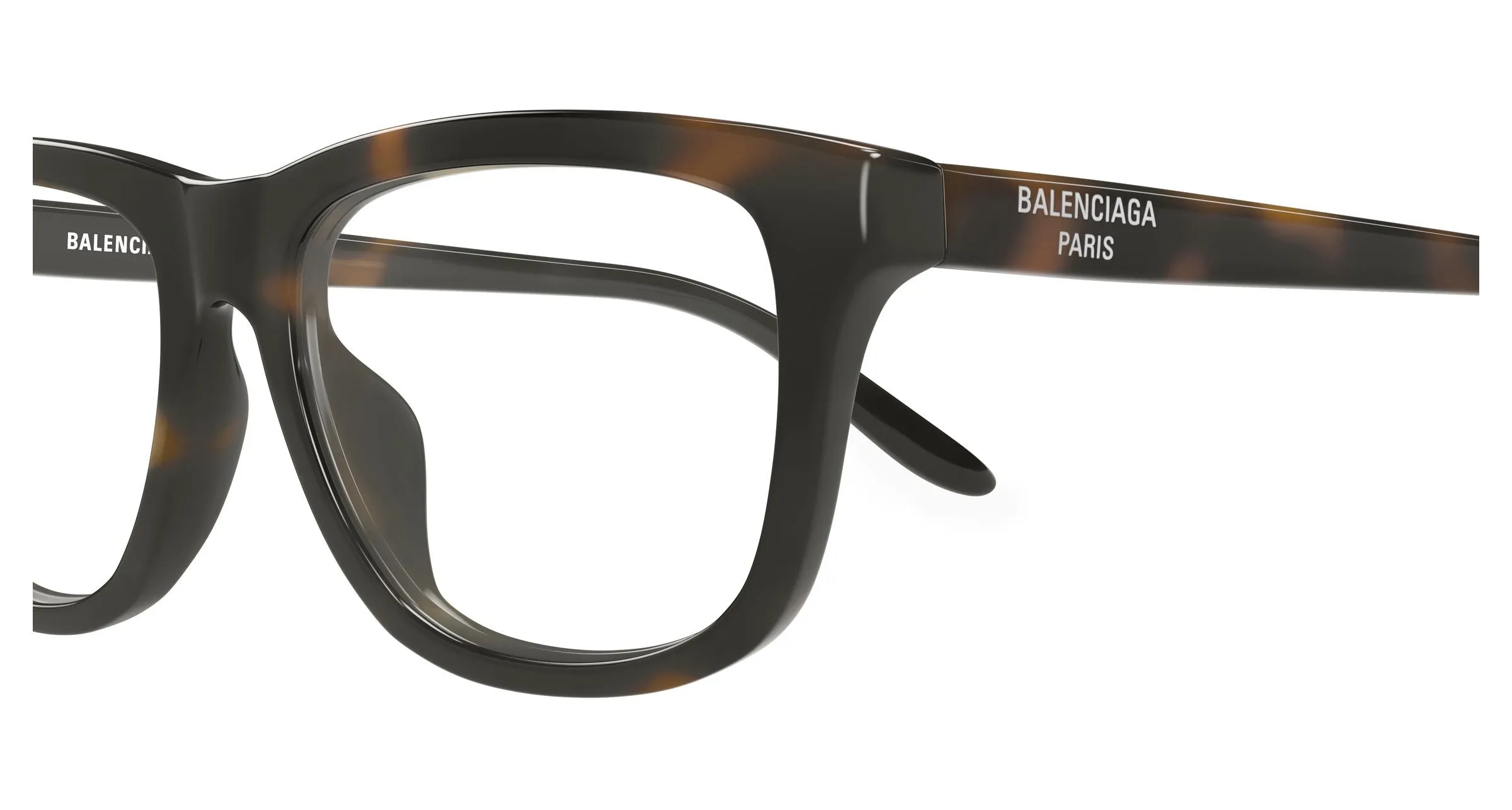 Balenciaga BB0531O 002 Montature da vista Acetato Havana Trasparente Squadrata - immagine 3