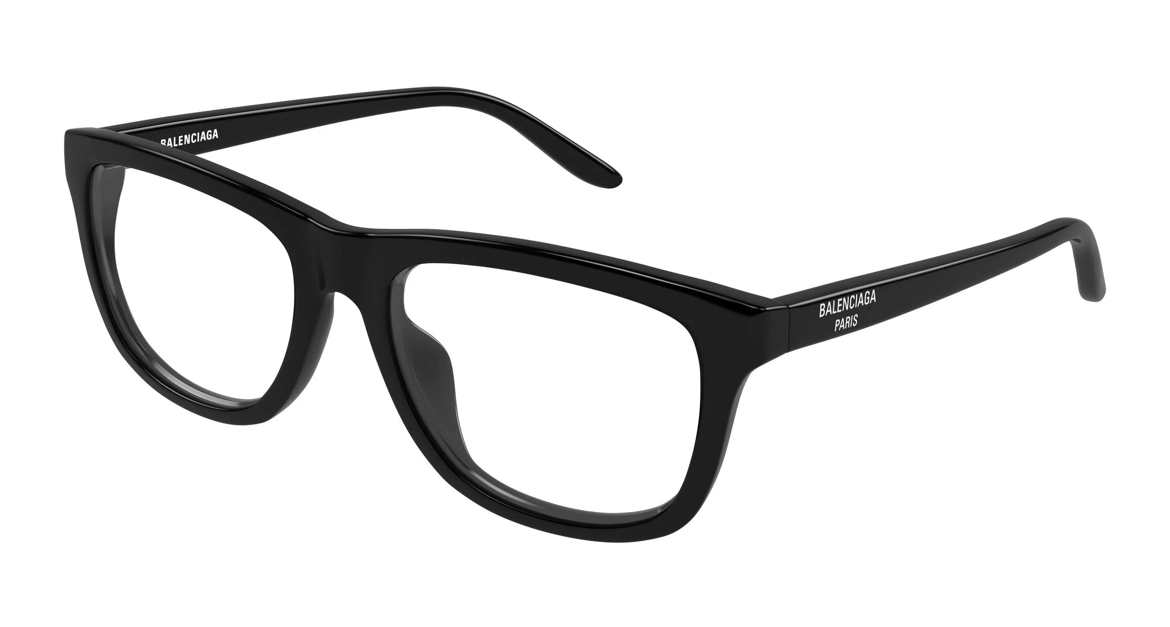 Balenciaga BB0531O 001 Montature da vista Acetato Nero Trasparente Squadrata - immagine 1