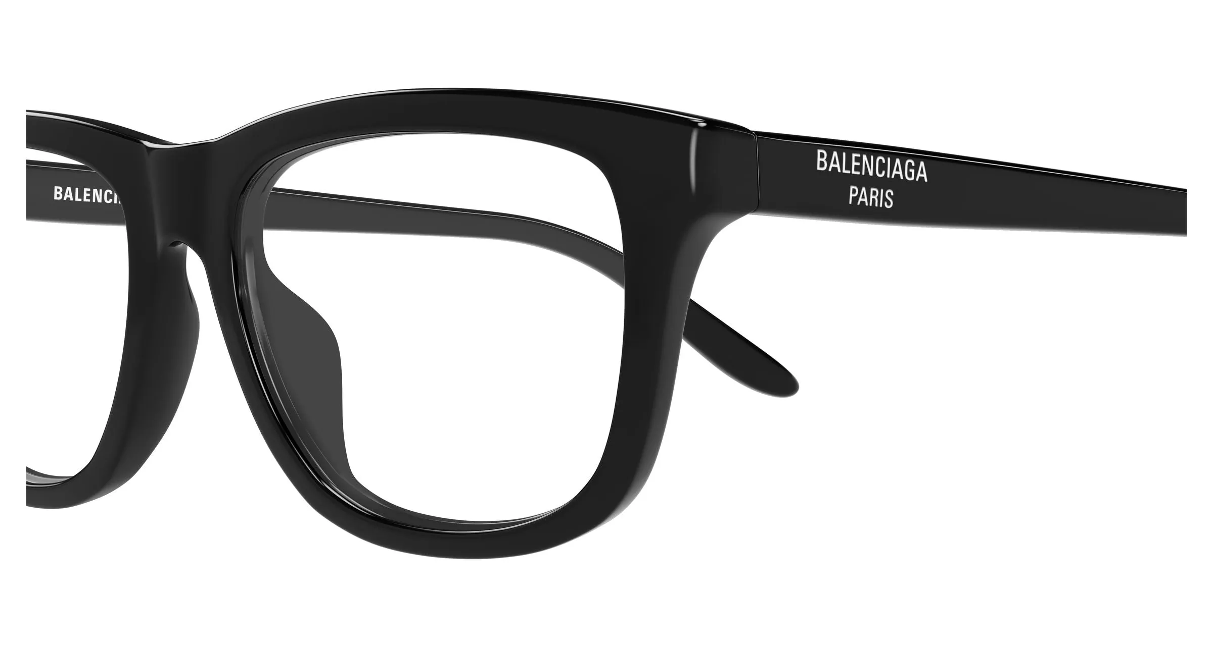 Balenciaga BB0531O 001 Montature da vista Acetato Nero Trasparente Squadrata - immagine 3