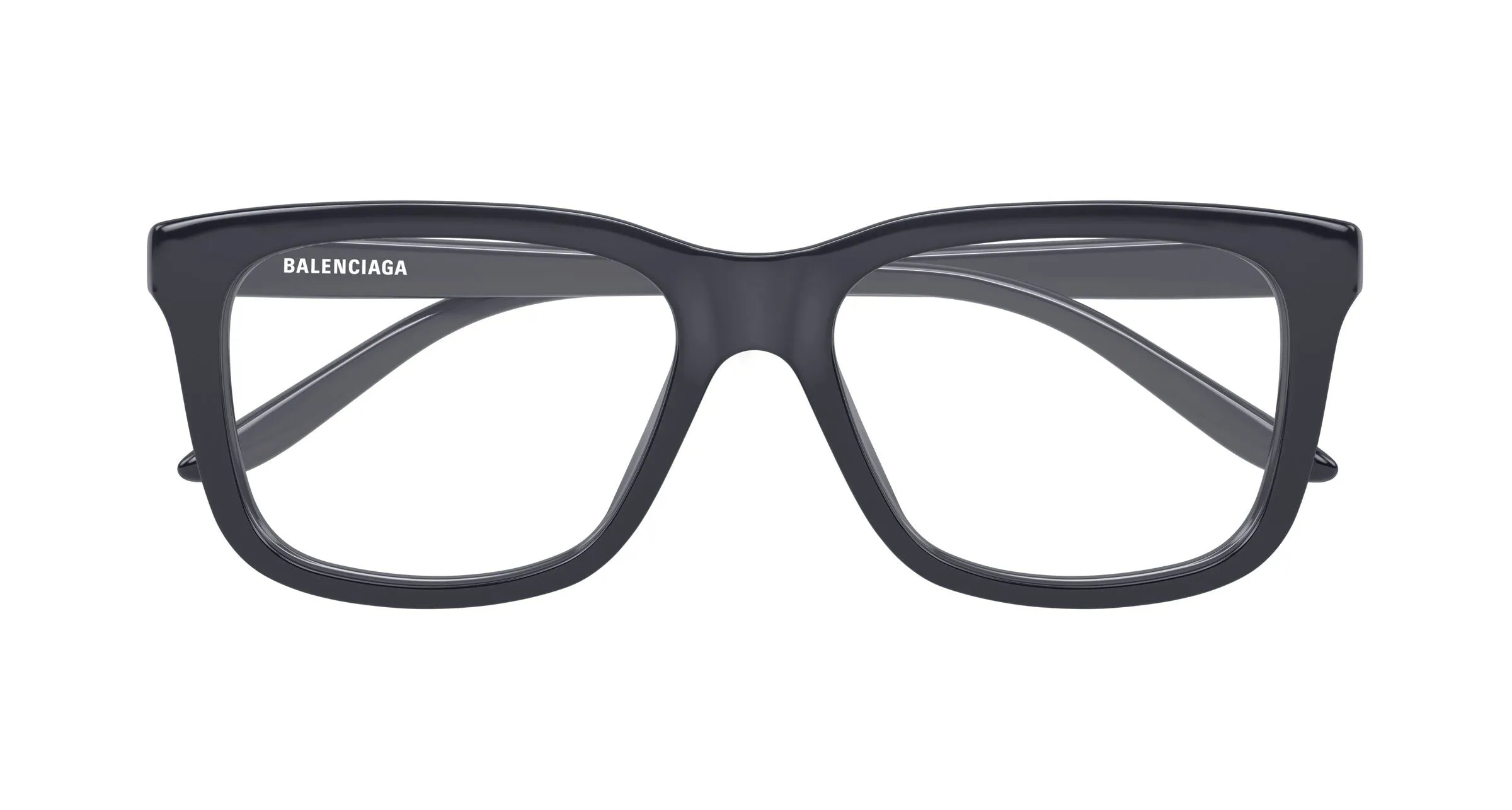 Balenciaga BB0530O 006 Montature da vista Acetato Grigio Trasparente Squadrata - immagine 2