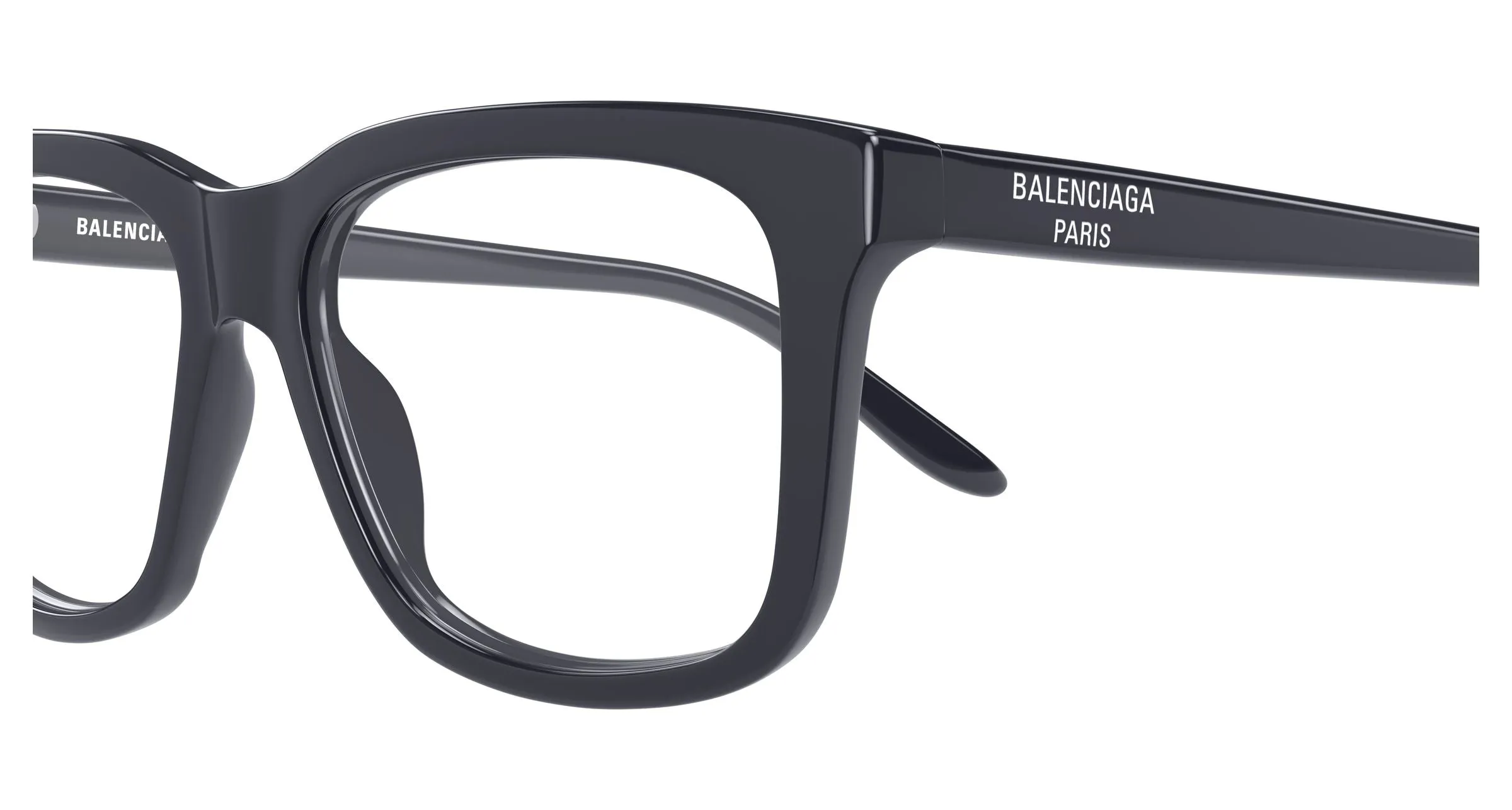 Balenciaga BB0530O 006 Montature da vista Acetato Grigio Trasparente Squadrata - immagine 3