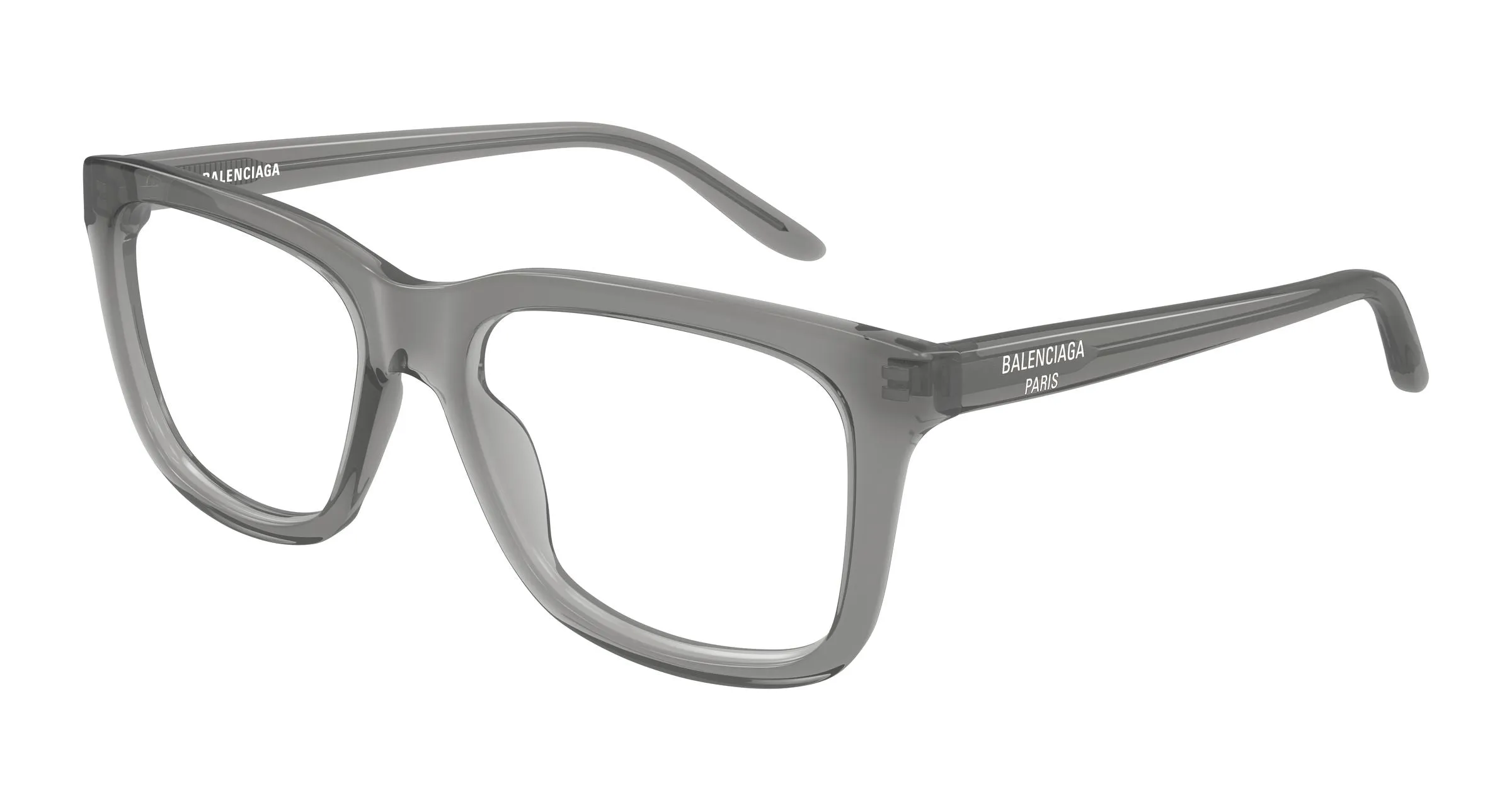 Balenciaga BB0530O 004 Montature da vista Acetato Grigio Trasparente Squadrata - immagine 1