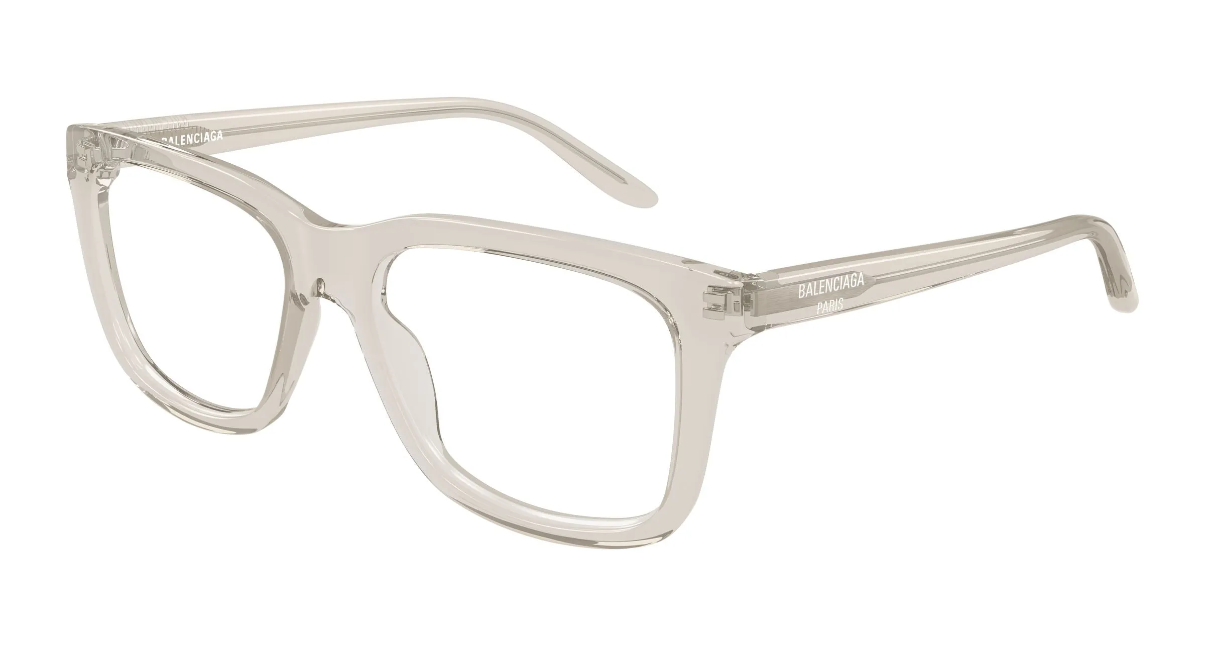 Balenciaga BB0530O 003 Montature da vista Acetato Beige Trasparente Squadrata - immagine 1