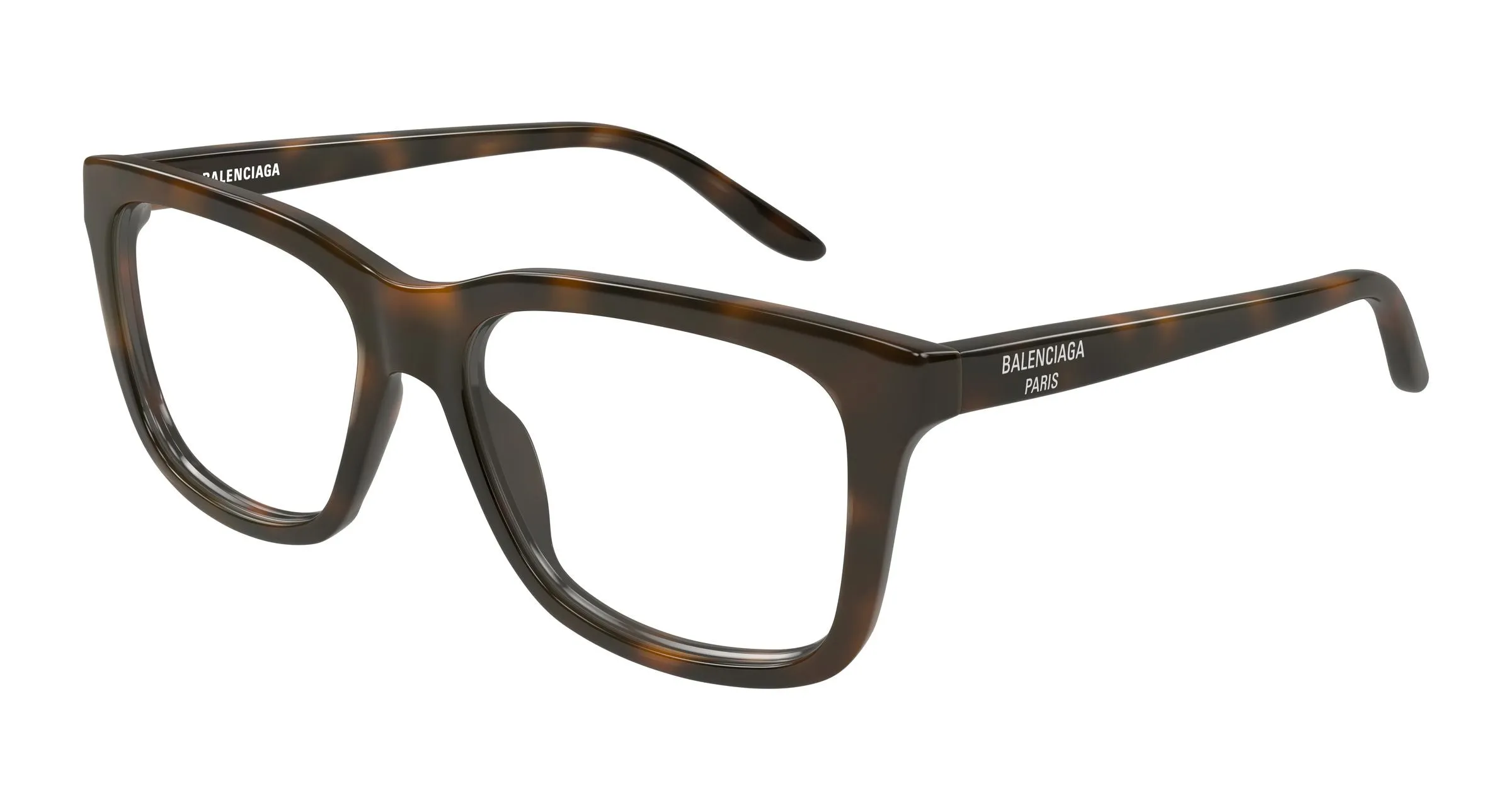 Balenciaga BB0530O 002 Montature da vista Acetato Havana Trasparente Squadrata - immagine 1