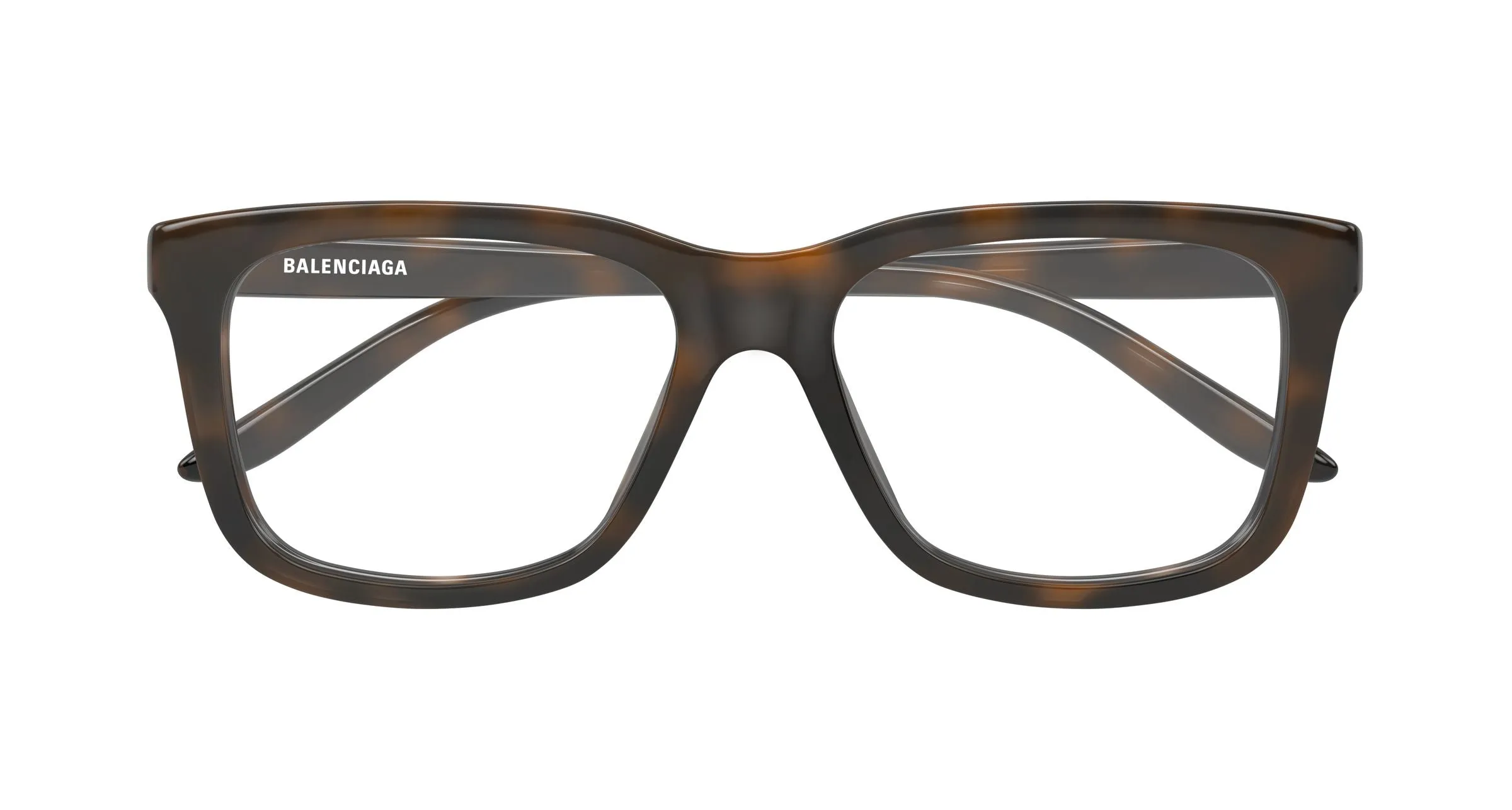 Balenciaga BB0530O 002 Montature da vista Acetato Havana Trasparente Squadrata - immagine 2