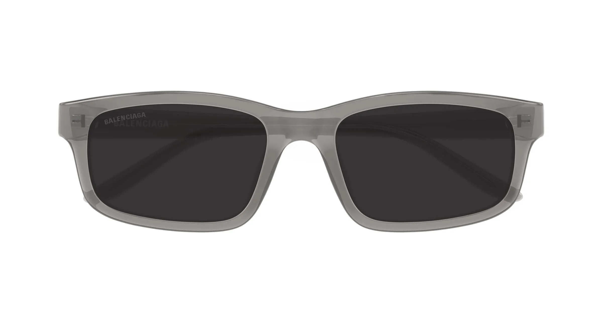 Balenciaga BB0528SK 004 Occhiali da sole Acetato Grigio Grigio Squadrata - immagine 2