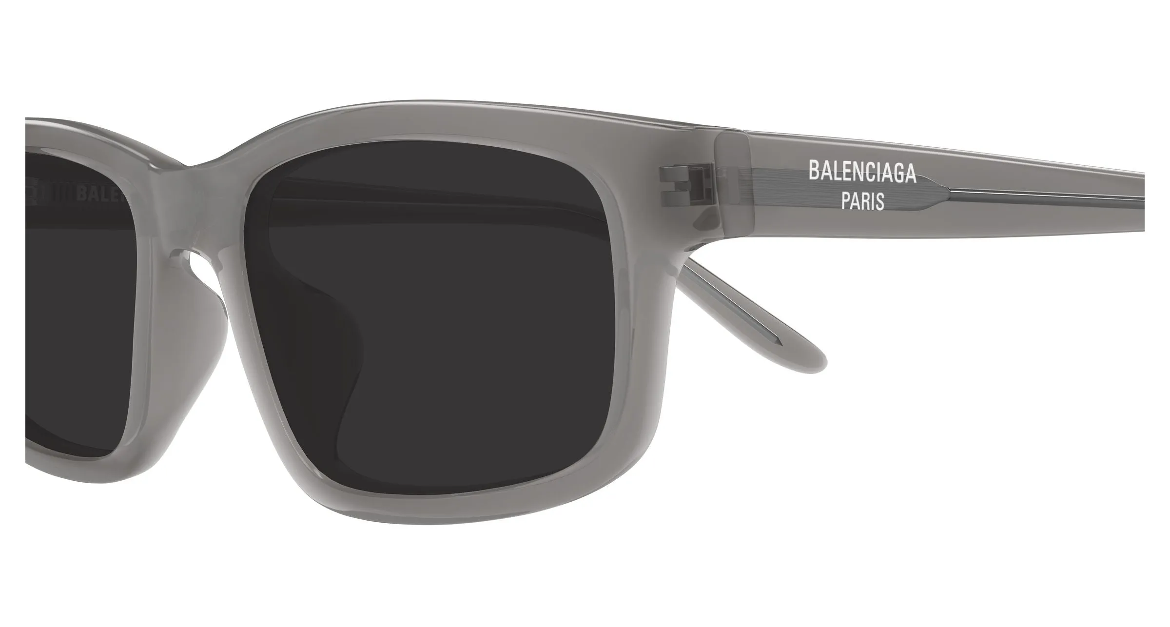 Balenciaga BB0528SK 004 Occhiali da sole Acetato Grigio Grigio Squadrata - immagine 3