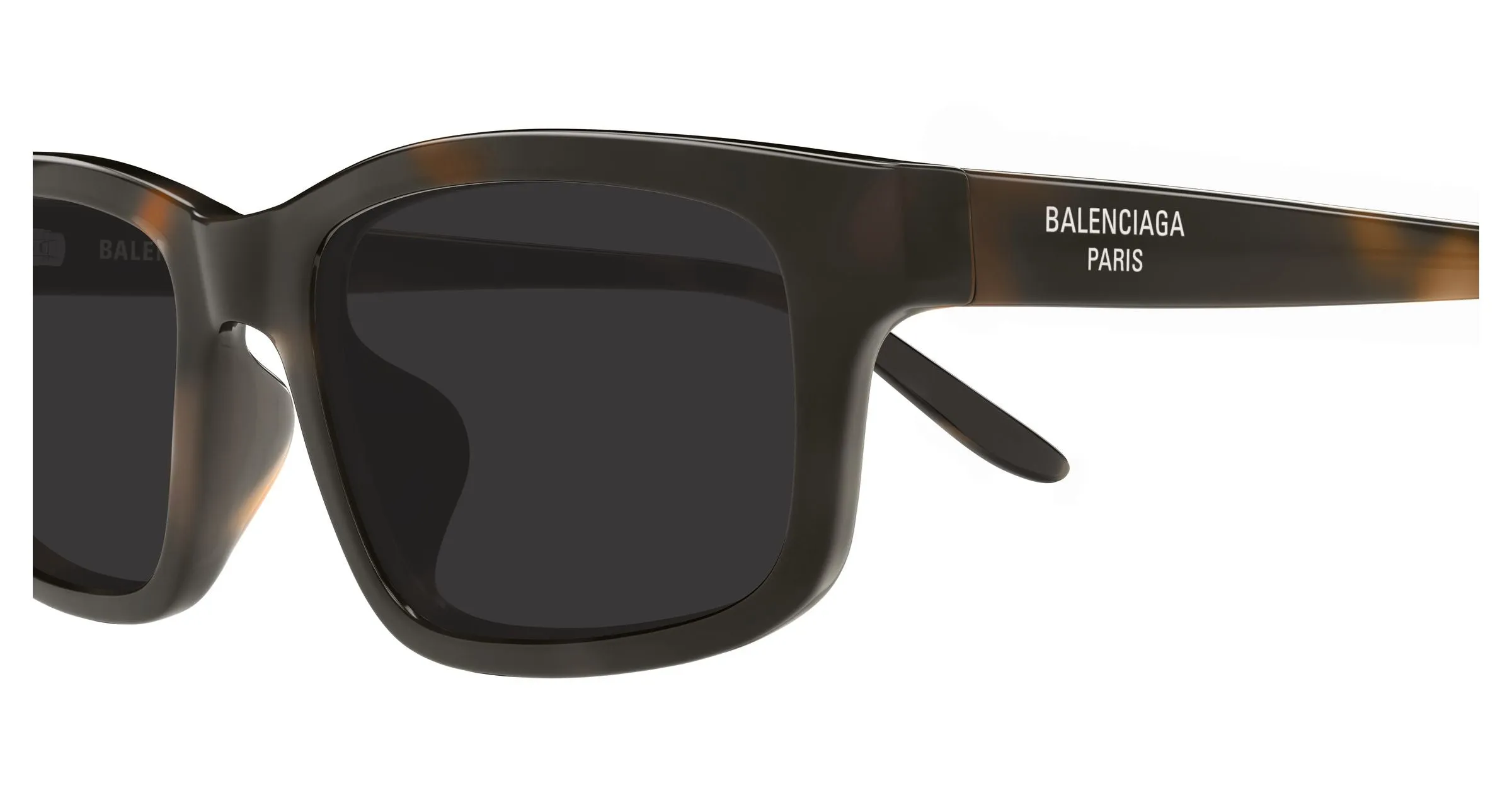 Balenciaga BB0528SK 003 Occhiali da sole Acetato Havana Grigio Squadrata - immagine 3