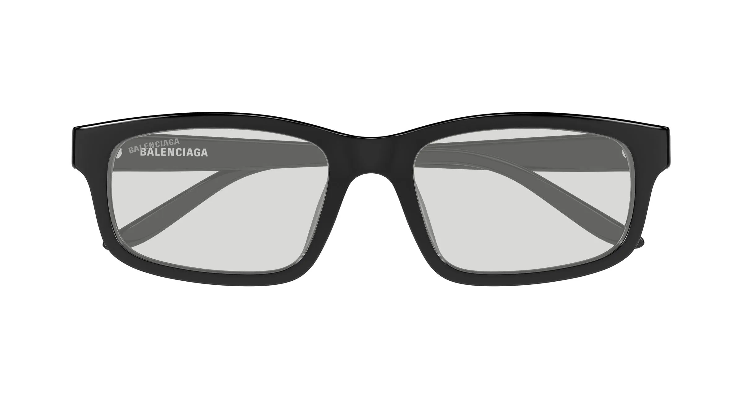 Balenciaga BB0528SK 002 Occhiali da sole Acetato Nero Grigio Squadrata - immagine 2