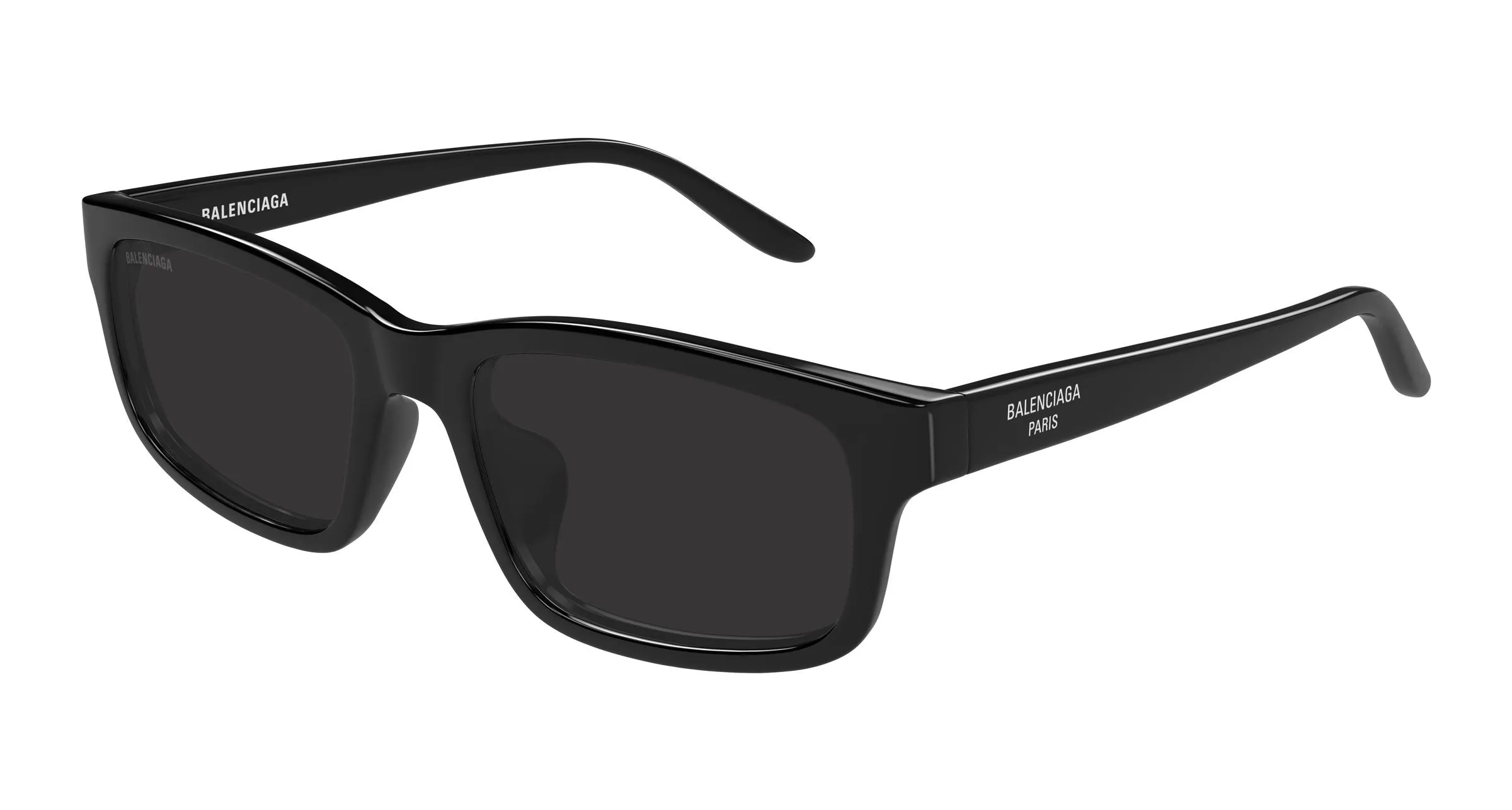 Balenciaga BB0528SK 001 Occhiali da sole Acetato Nero Grigio Squadrata - immagine 1