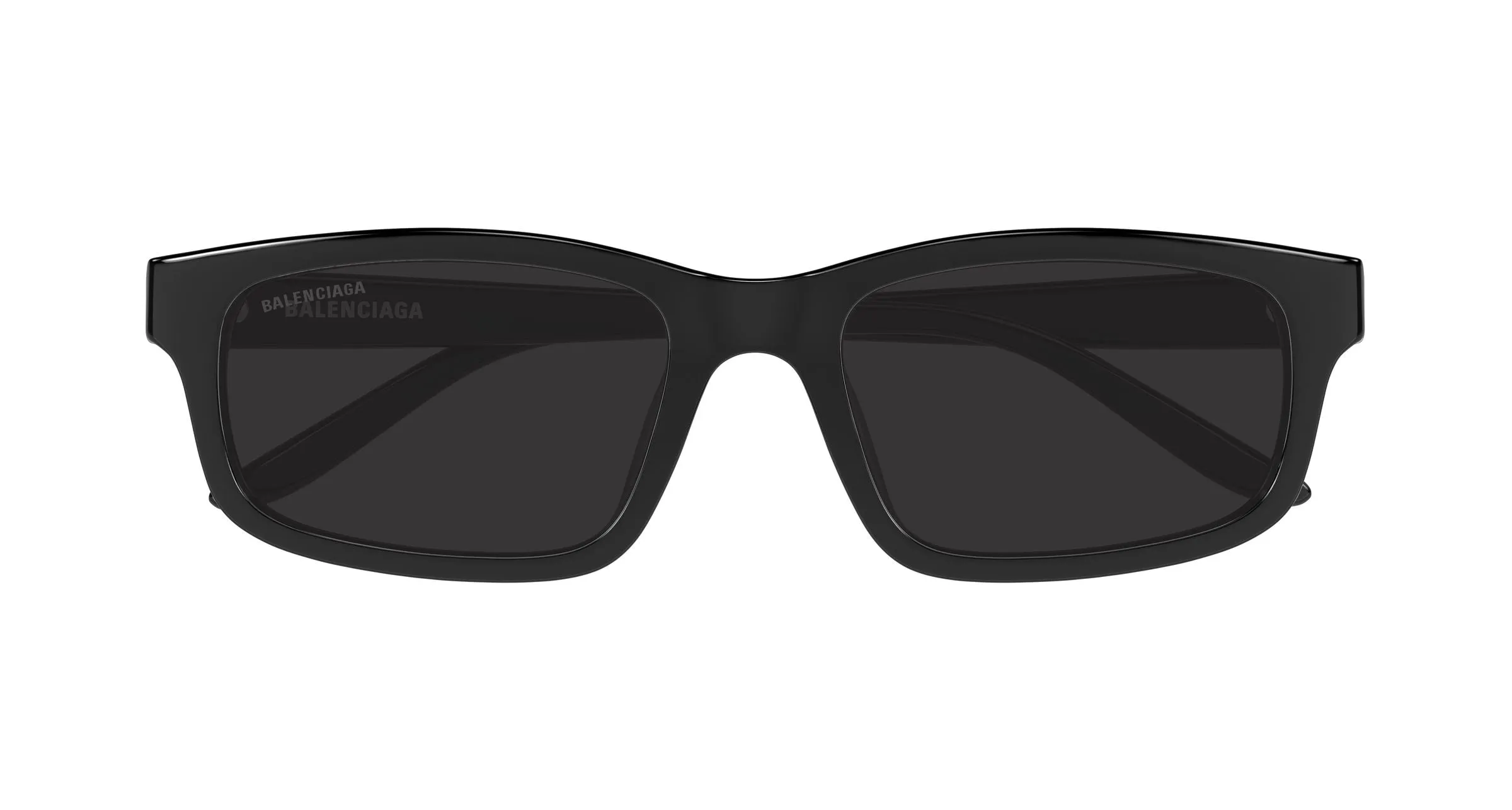 Balenciaga BB0528SK 001 Occhiali da sole Acetato Nero Grigio Squadrata - immagine 2