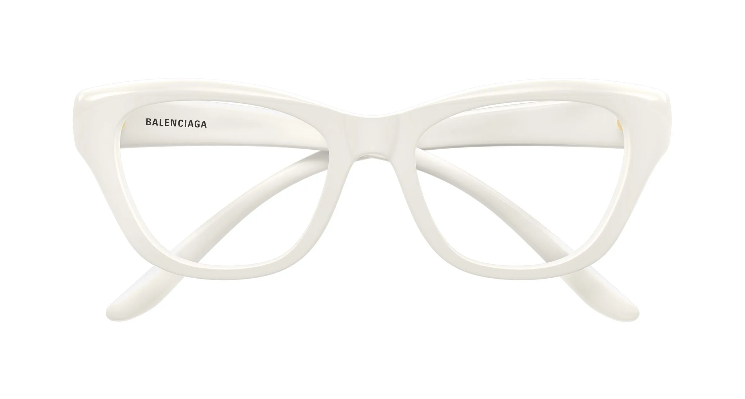 Balenciaga BB0519O 007 Montature da vista Acetato Avorio Trasparente Farfalla - immagine 2
