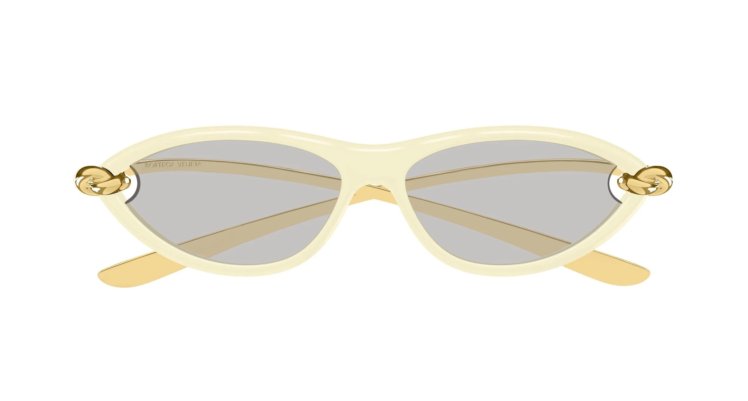 Bottega Veneta BV1390S 007 Occhiali da sole Iniettato Beige Grigio Cat Eye - immagine 2