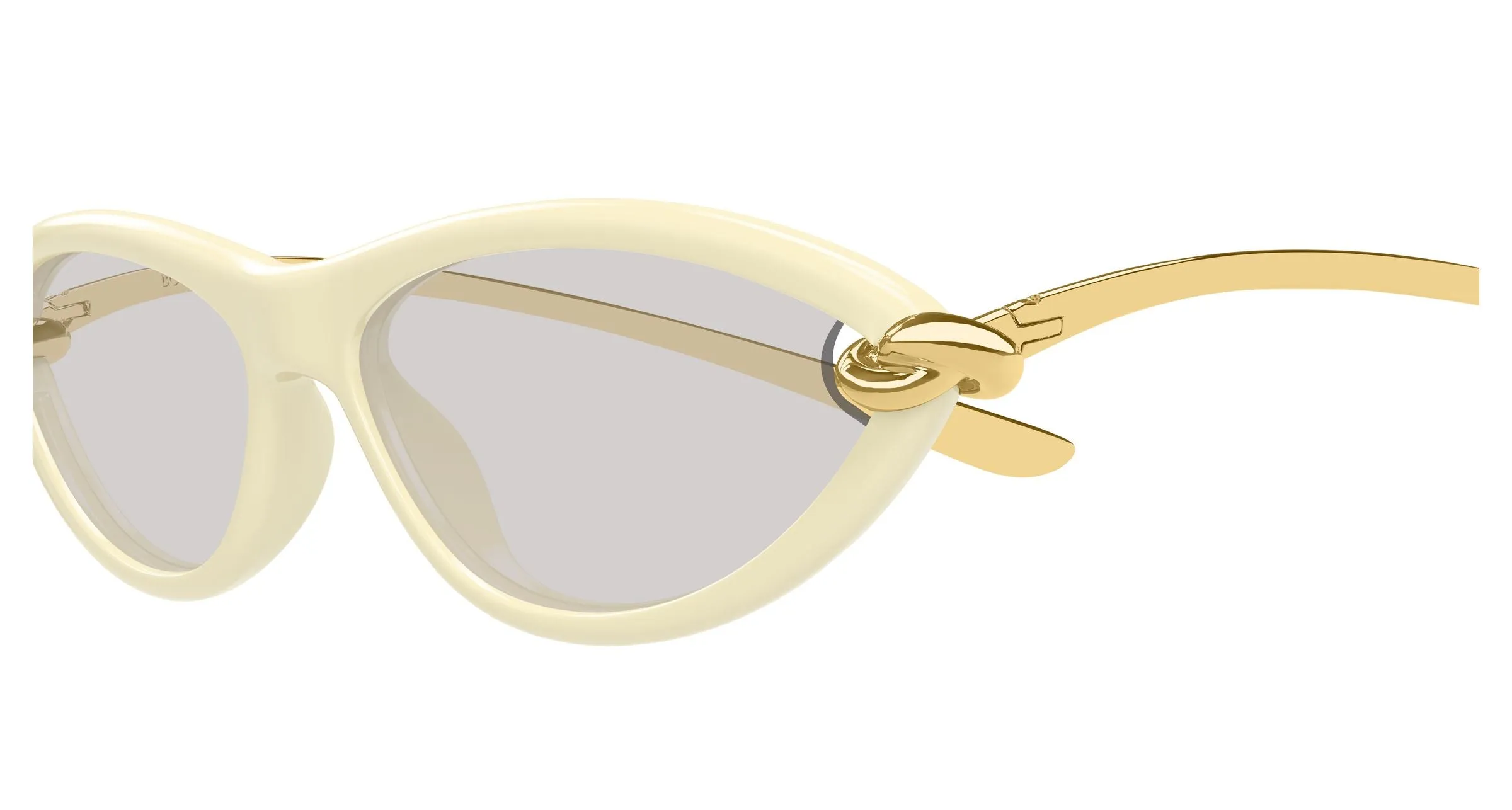 Bottega Veneta BV1390S 007 Occhiali da sole Iniettato Beige Grigio Cat Eye - immagine 3
