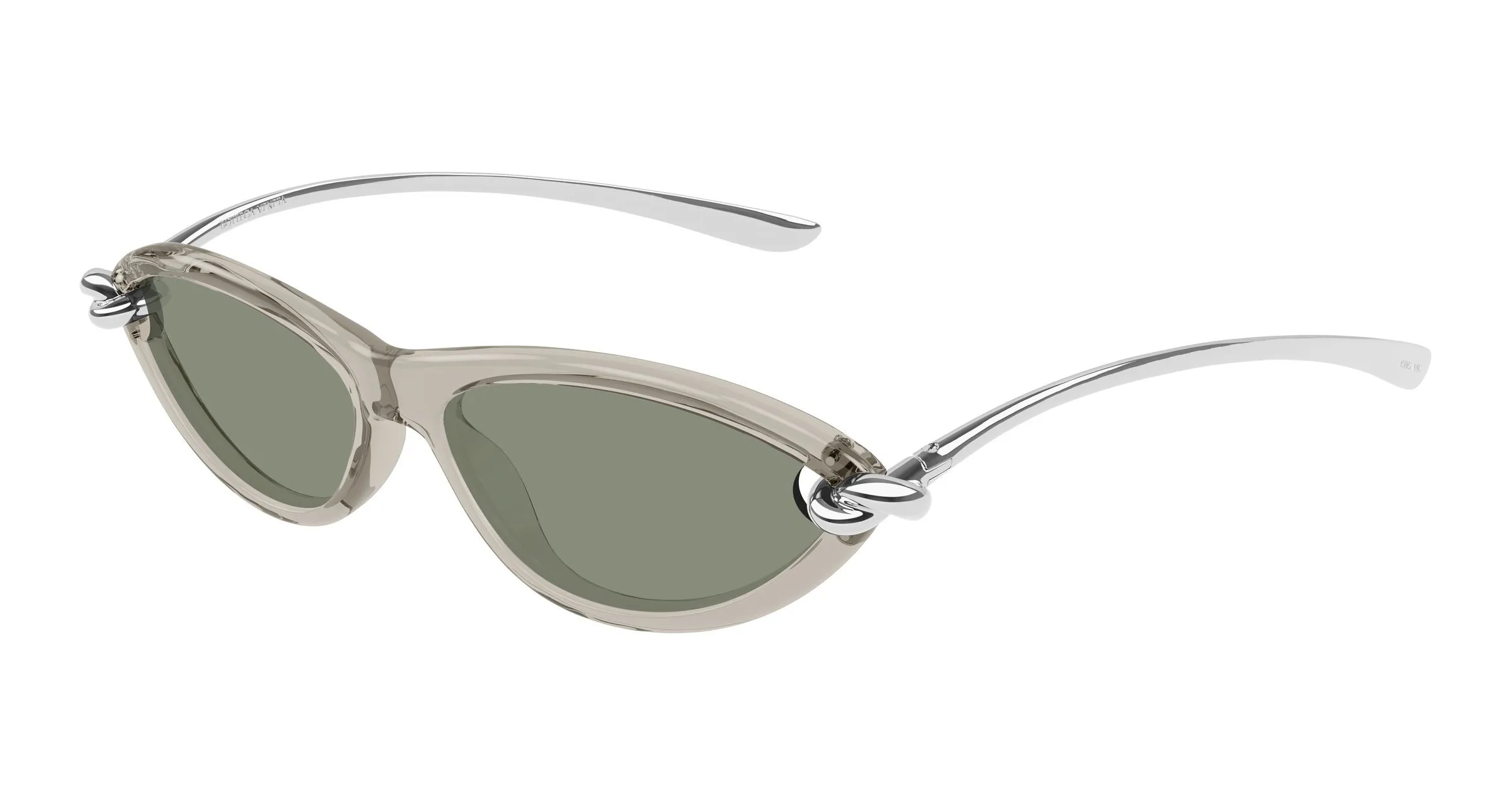 Bottega Veneta BV1390S 005 Occhiali da sole Iniettato Beige Verde Cat Eye - immagine 1