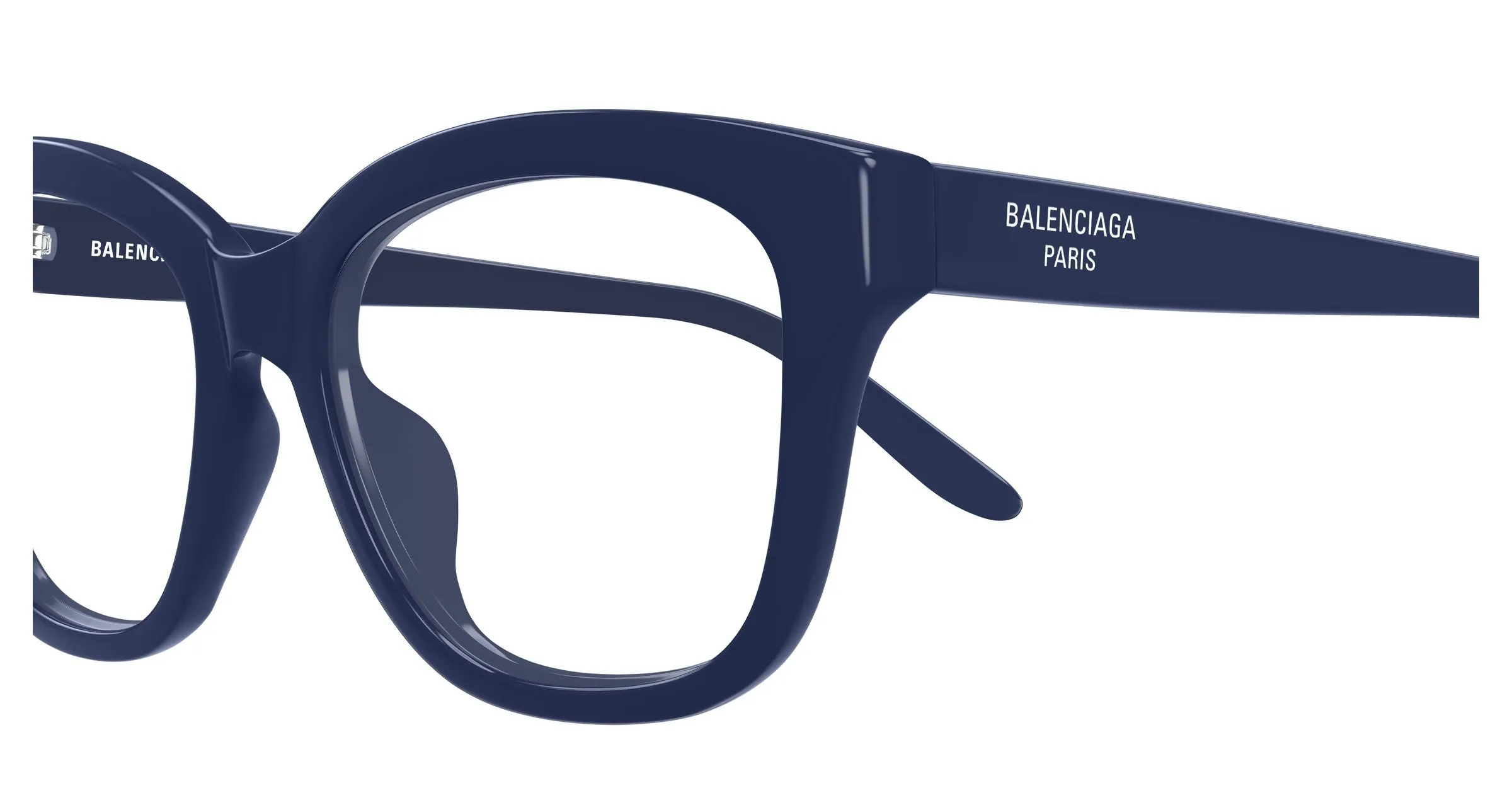 Balenciaga BB0534O 012 Montature da vista Acetato Blu Trasparente Farfalla - immagine 3
