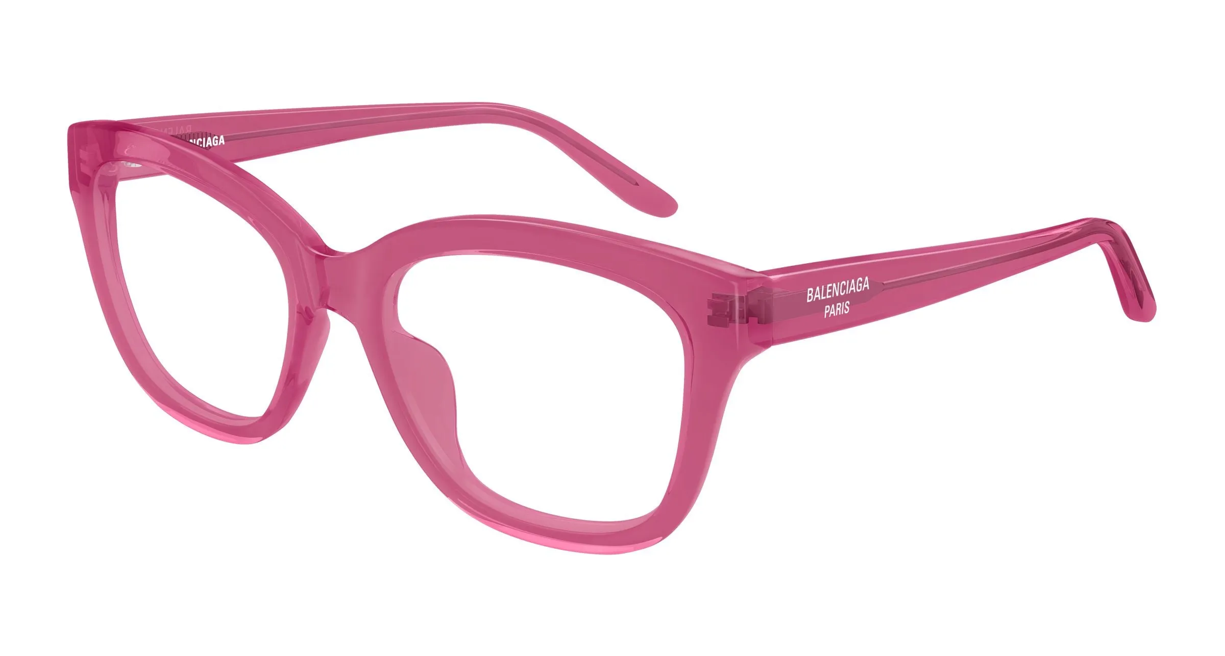 Balenciaga BB0534O 010 Montature da vista Acetato Rosa Trasparente Farfalla - immagine 1