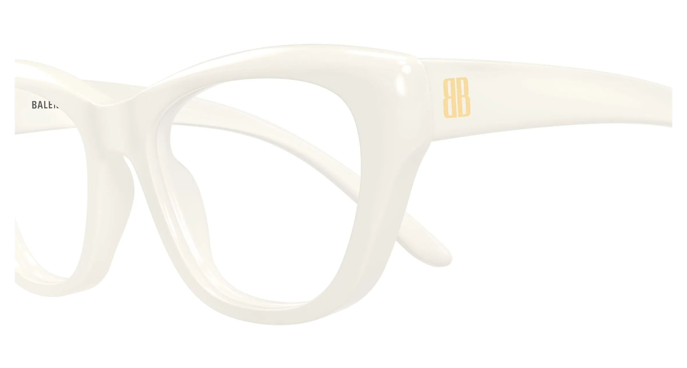 Balenciaga BB0519O 003 Montature da vista Acetato Avorio Trasparente Farfalla - immagine 3