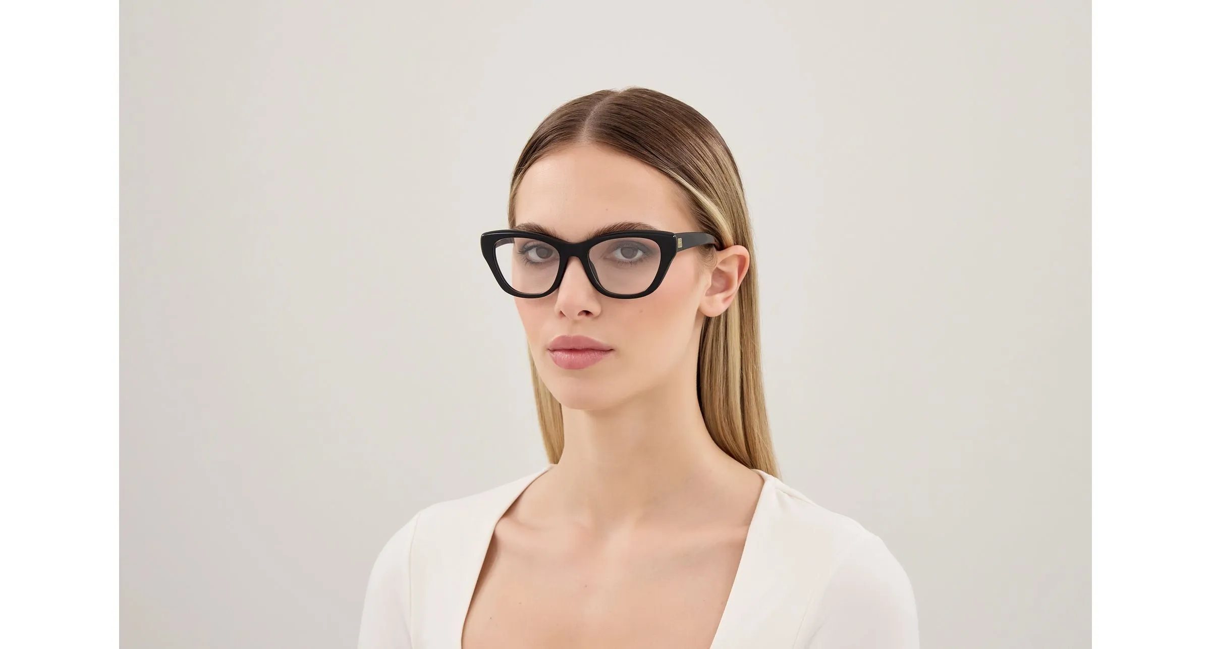Balenciaga BB0519O 001 Montature da vista Acetato Nero Trasparente Farfalla - immagine 4