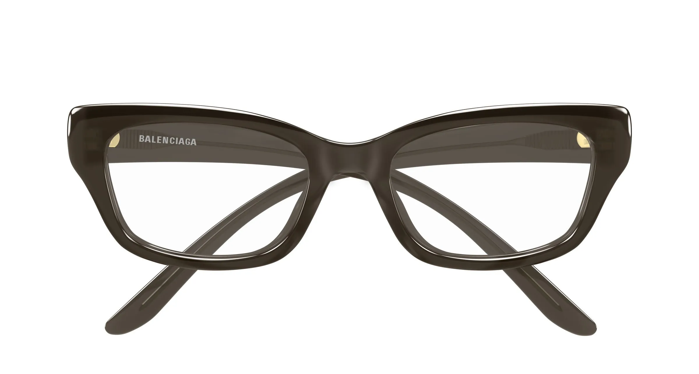 Balenciaga BB0518O 004 Montature da vista Acetato Marrone Trasparente Squadrata - immagine 2
