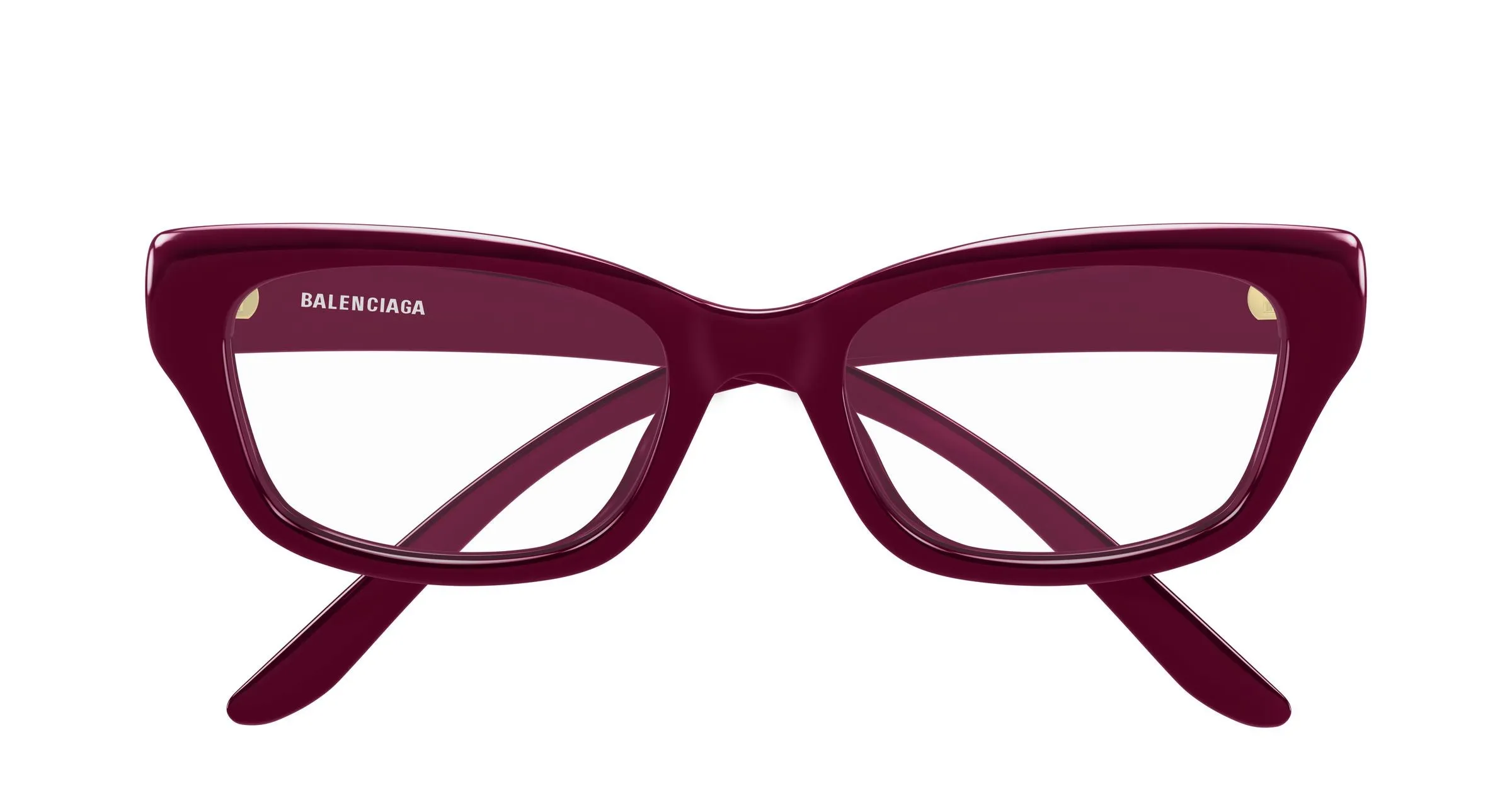 Balenciaga BB0518O 003 Montature da vista Acetato Bordeaux Trasparente Squadrata - immagine 2