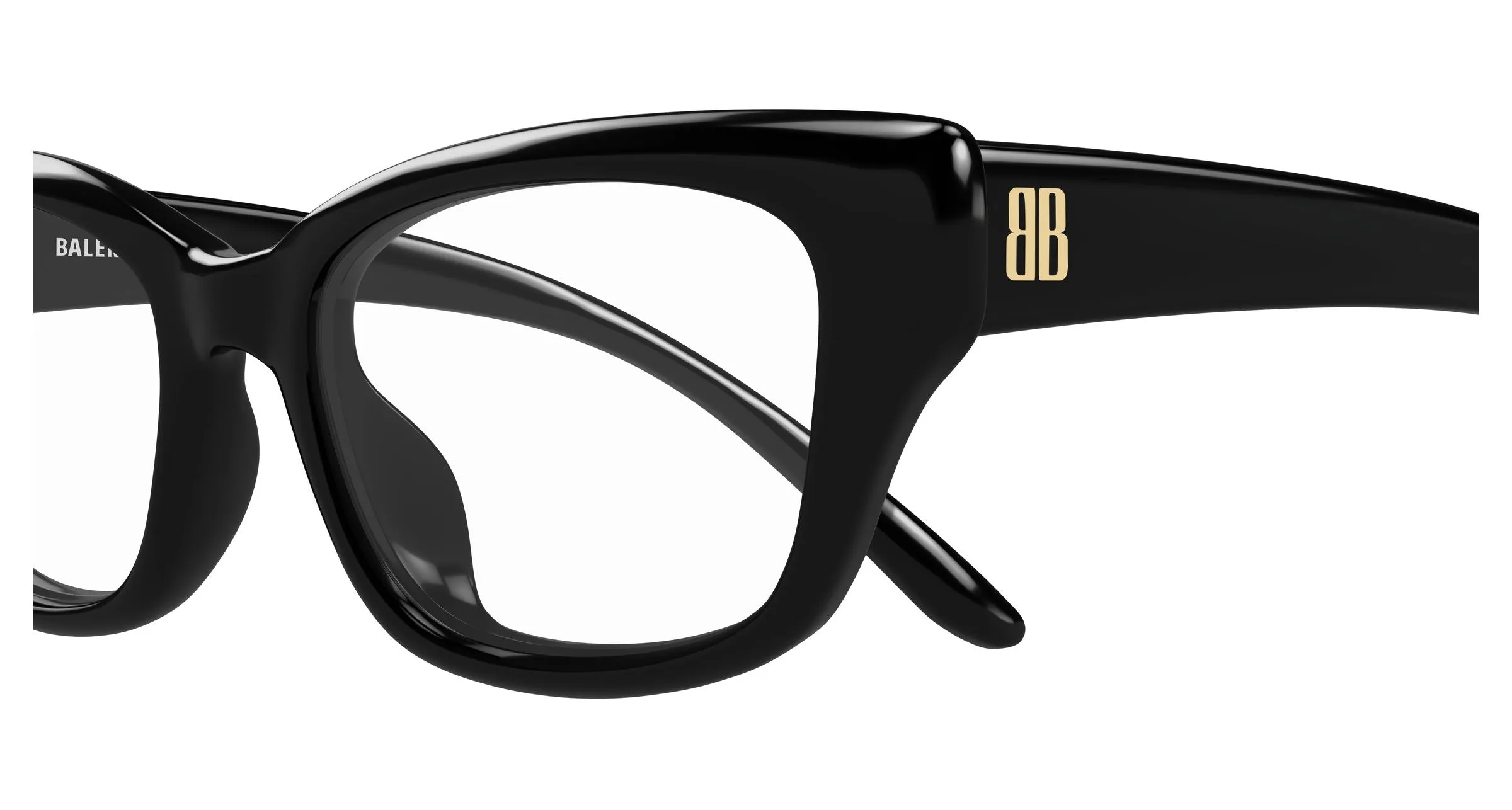 Balenciaga BB0518O 001 Montature da vista Acetato Nero Trasparente Squadrata - immagine 3