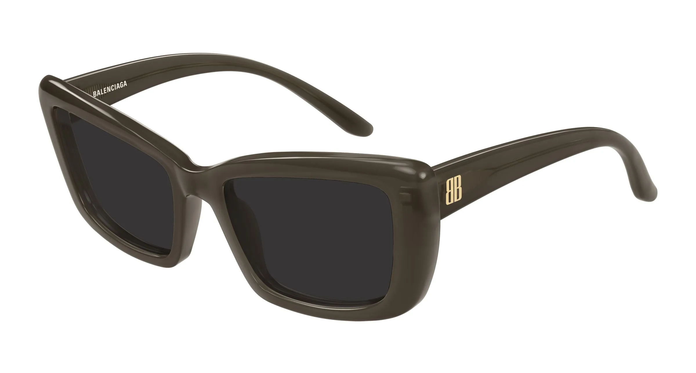 Balenciaga BB0515S 005 Occhiali da sole Acetato Marrone Grigio Farfalla - immagine 1