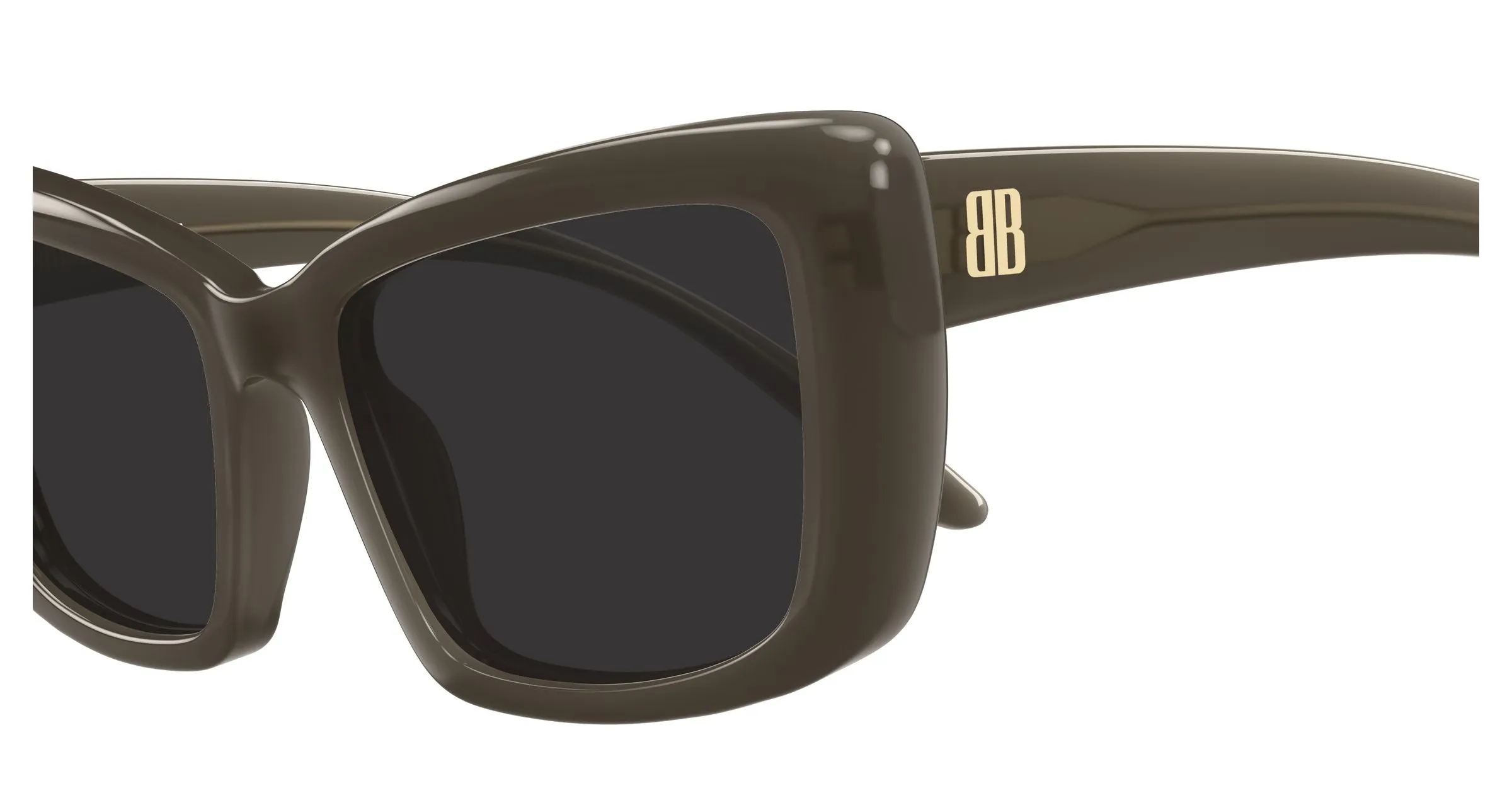 Balenciaga BB0515S 005 Occhiali da sole Acetato Marrone Grigio Farfalla - immagine 3