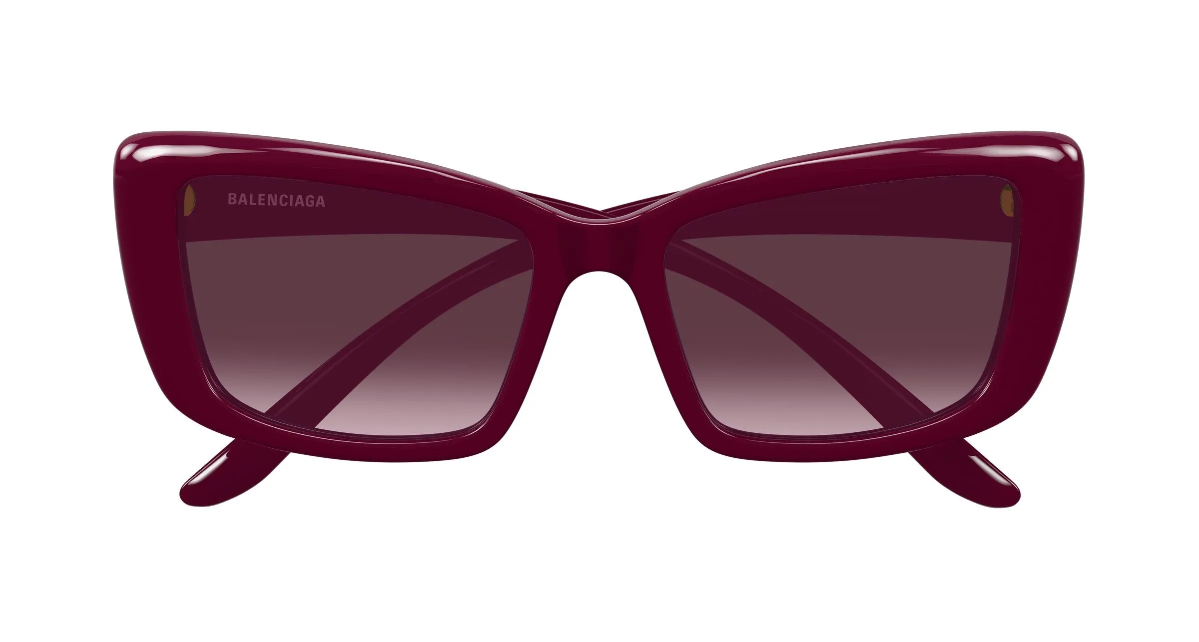 Balenciaga BB0515S 003 Occhiali da sole Acetato Bordeaux Viola Farfalla Sfumato - immagine 2