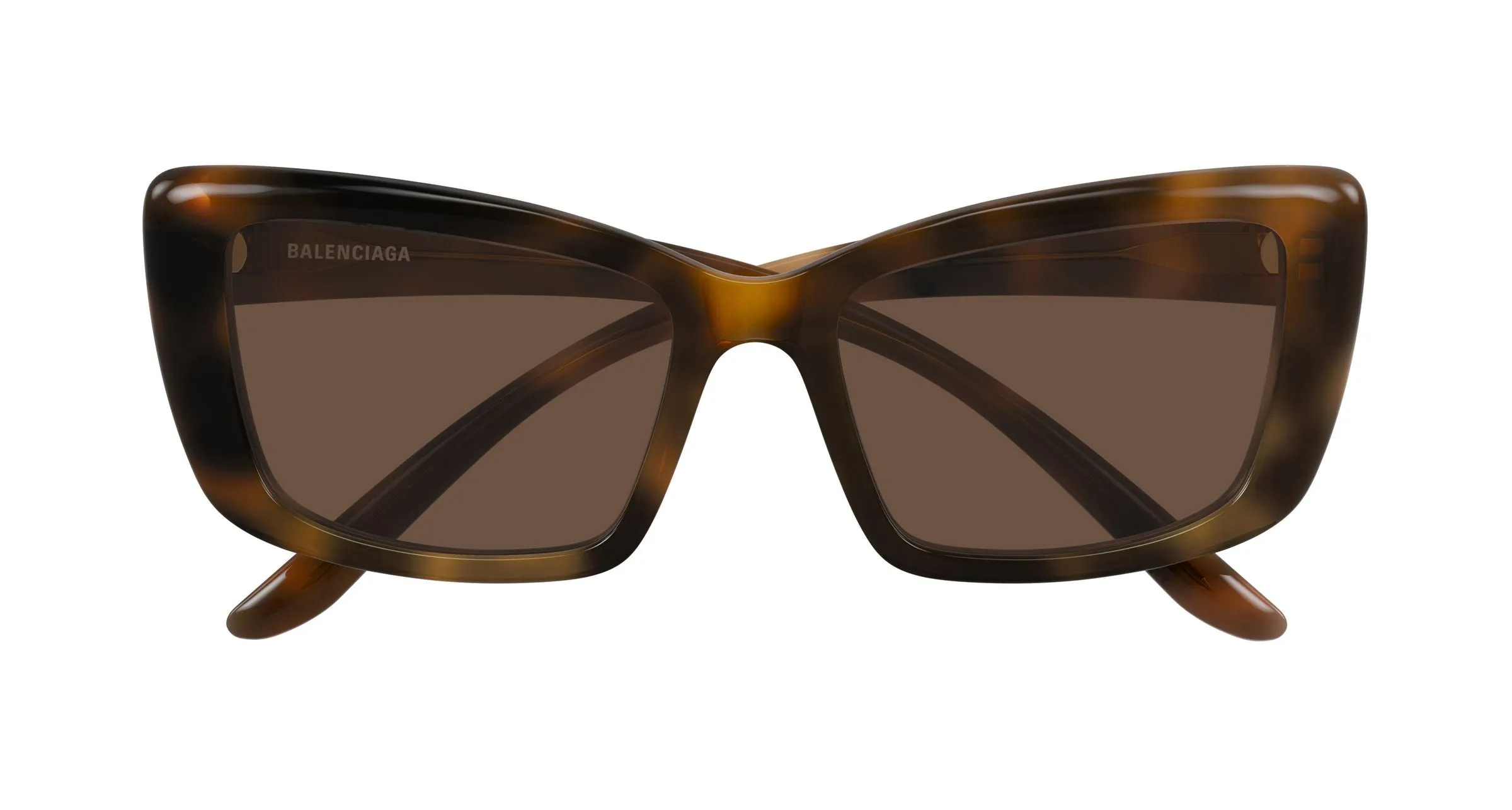 Balenciaga BB0515S 002 Occhiali da sole Acetato Havana Marrone Farfalla - immagine 2