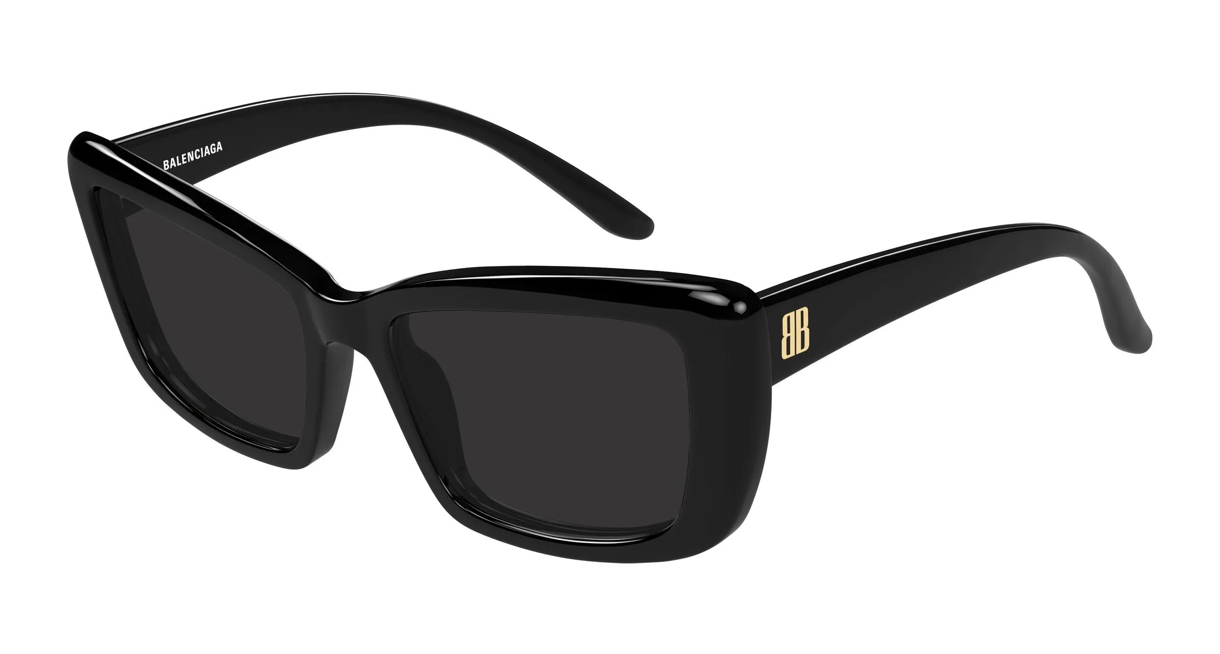 Balenciaga BB0515S 001 Occhiali da sole Acetato Nero Grigio Farfalla - immagine 1