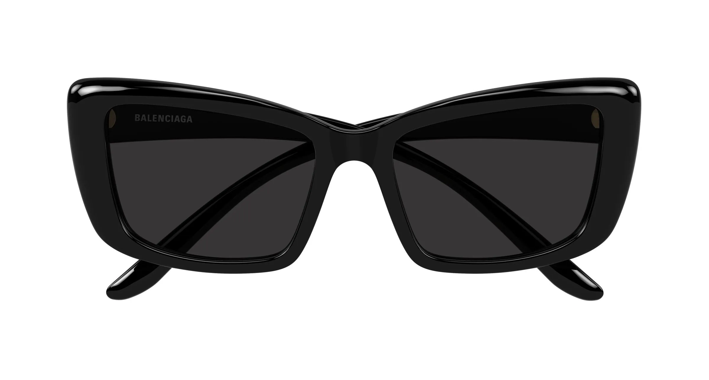 Balenciaga BB0515S 001 Occhiali da sole Acetato Nero Grigio Farfalla - immagine 2