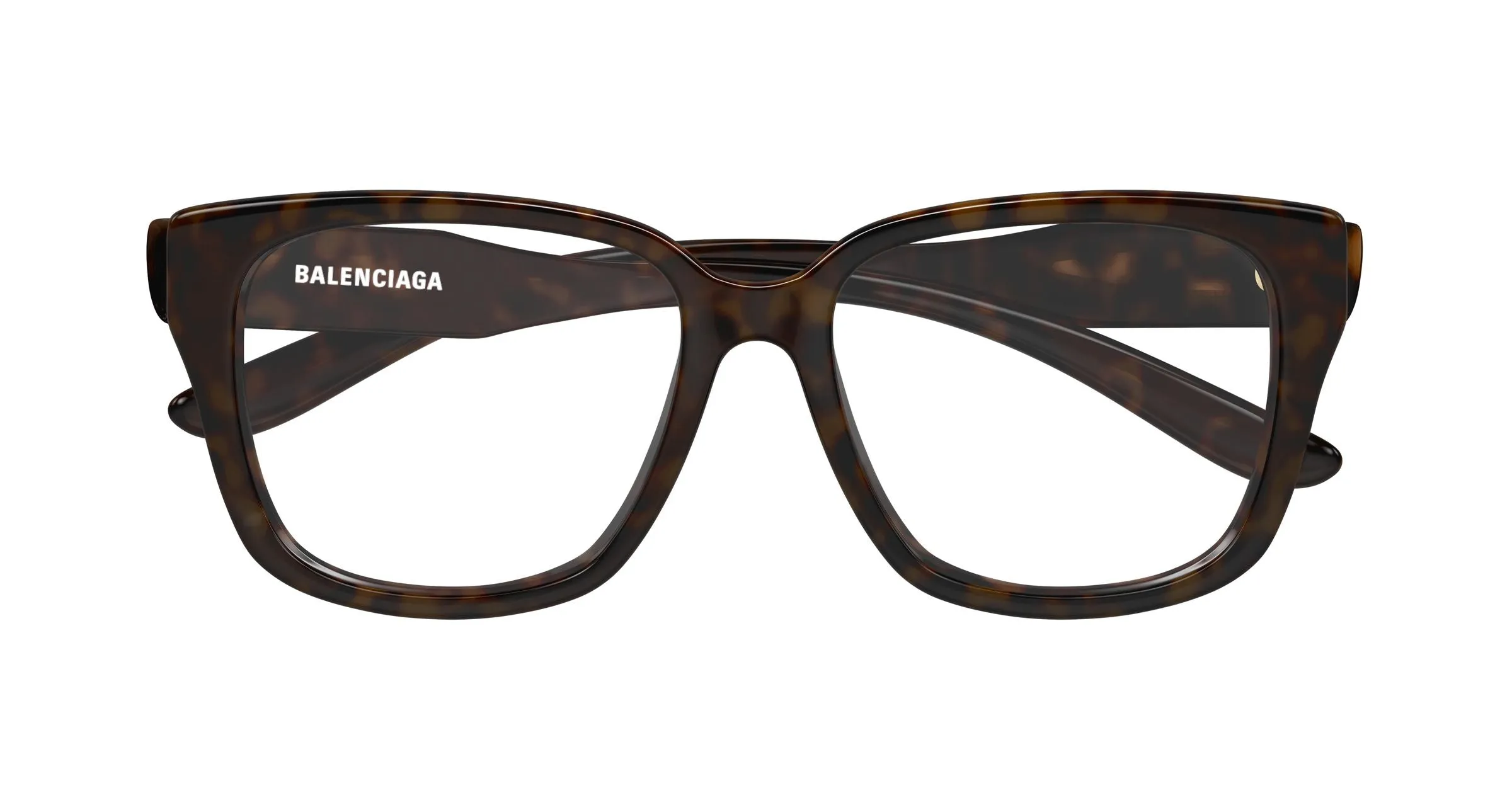 Balenciaga BB0513O 002 Montature da vista Acetato Havana Trasparente Squadrata - immagine 2