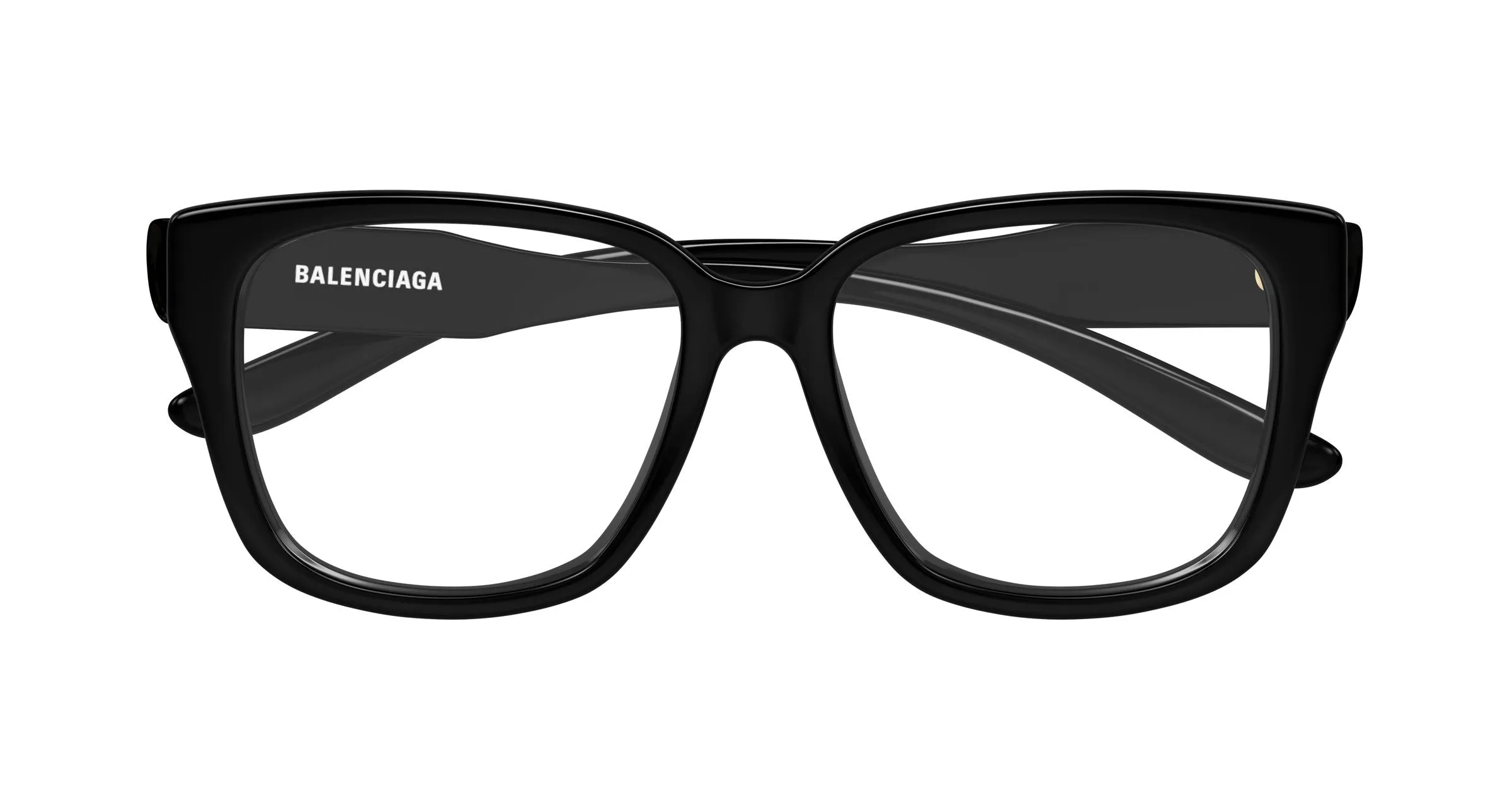 Balenciaga BB0513O 001 Montature da vista Acetato Nero Trasparente Squadrata - immagine 2