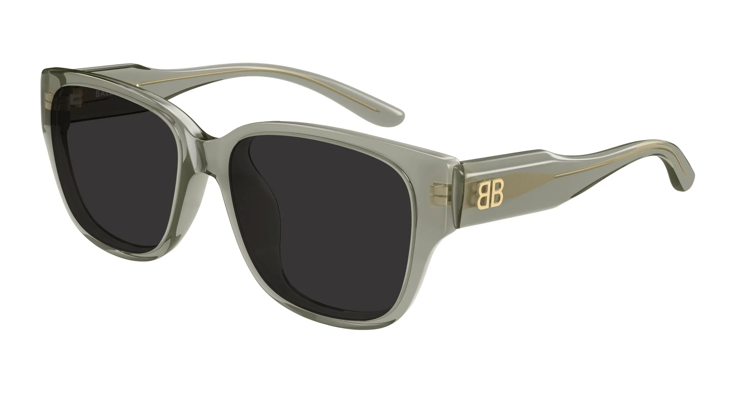 Balenciaga BB0512SK 003 Occhiali da sole Acetato Verde Grigio Squadrata - immagine 1