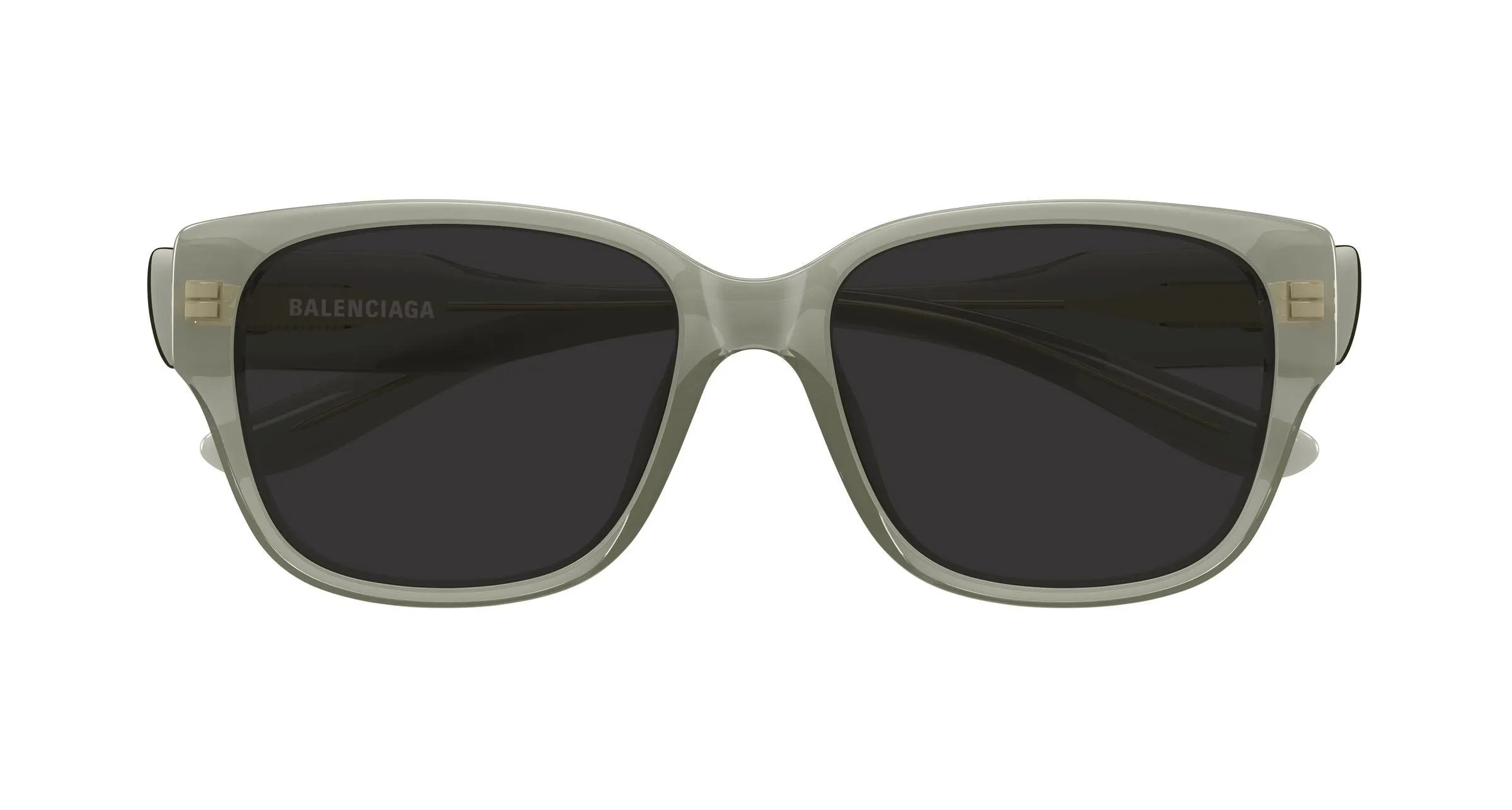 Balenciaga BB0512SK 003 Occhiali da sole Acetato Verde Grigio Squadrata - immagine 2