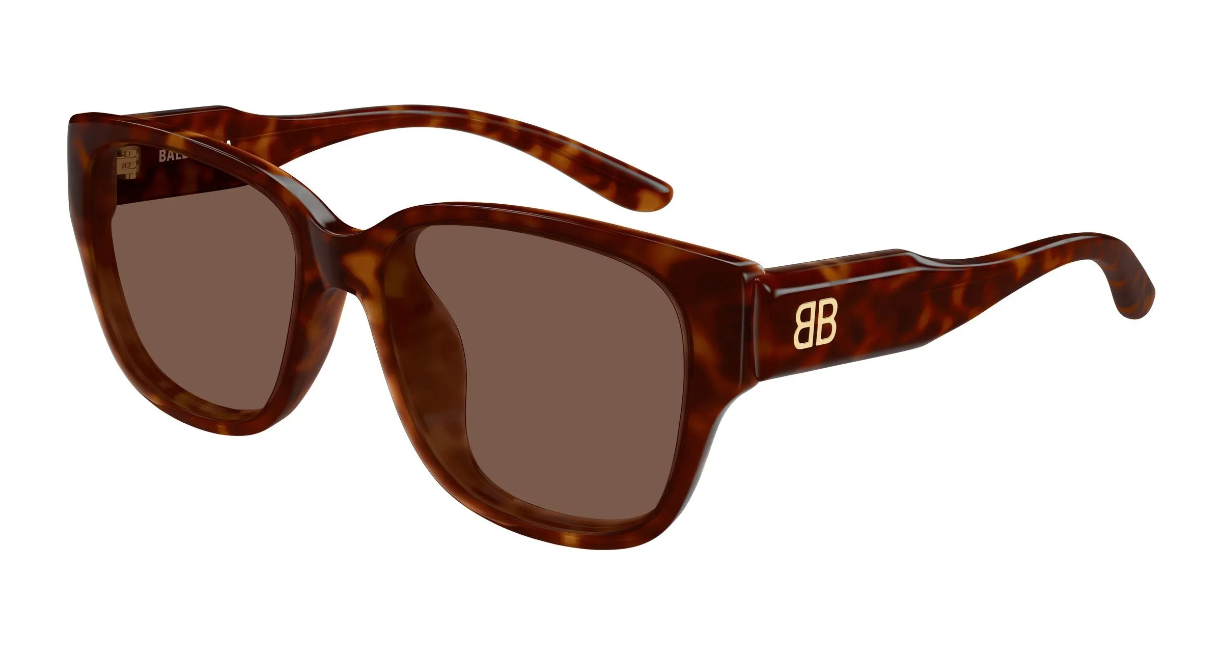 Balenciaga BB0512SK 002 Occhiali da sole Acetato Havana Marrone Squadrata - immagine 1