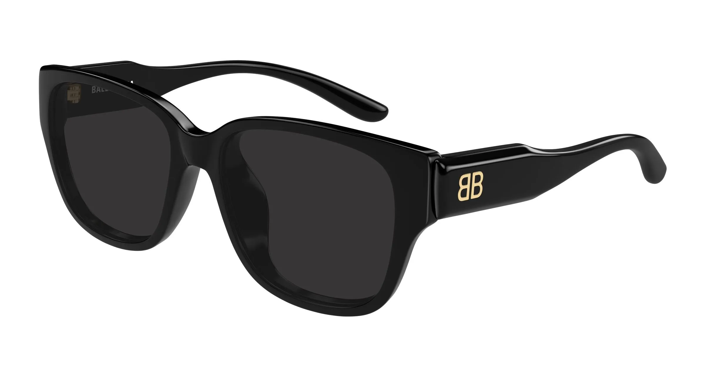 Balenciaga BB0512SK 001 Occhiali da sole Acetato Nero Grigio Squadrata - immagine 1