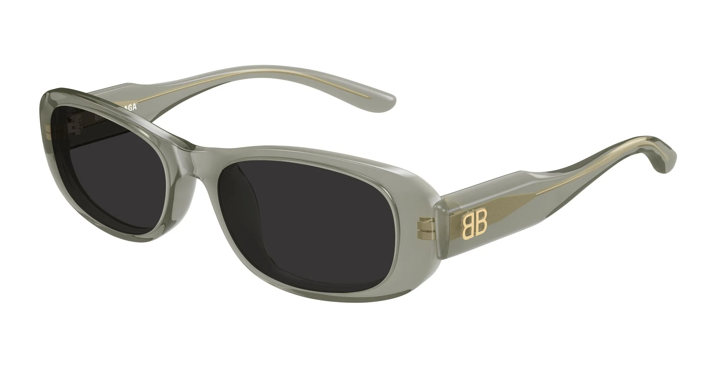 Balenciaga BB0511SK 003 Occhiali da sole Acetato Verde Grigio Squadrata - immagine 1