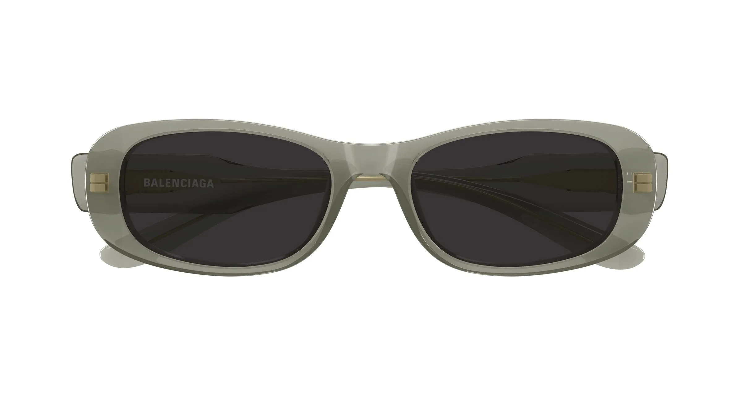 Balenciaga BB0511SK 003 Occhiali da sole Acetato Verde Grigio Squadrata - immagine 2