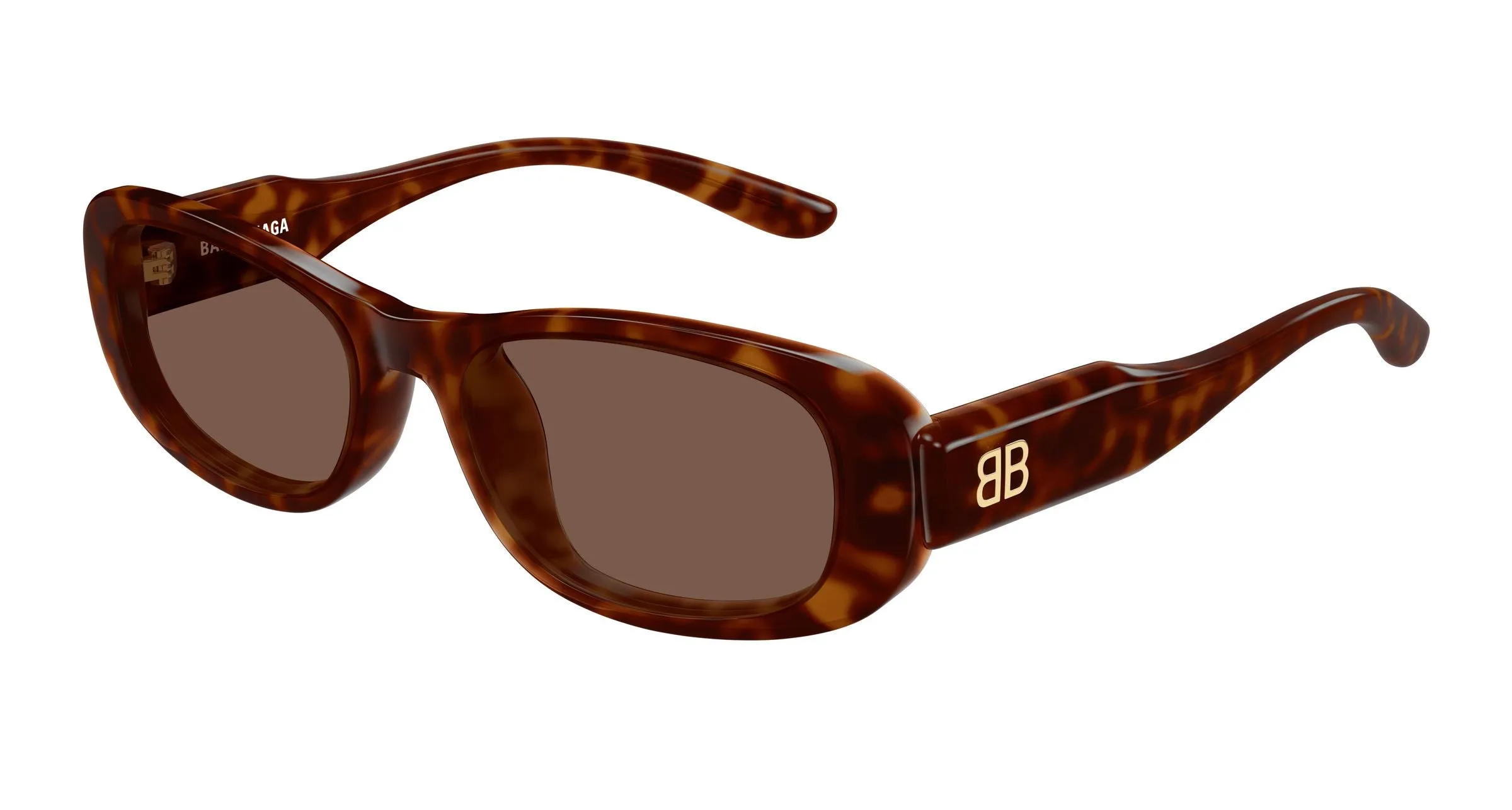 Balenciaga BB0511SK 002 Occhiali da sole Acetato Havana Marrone Squadrata - immagine 1