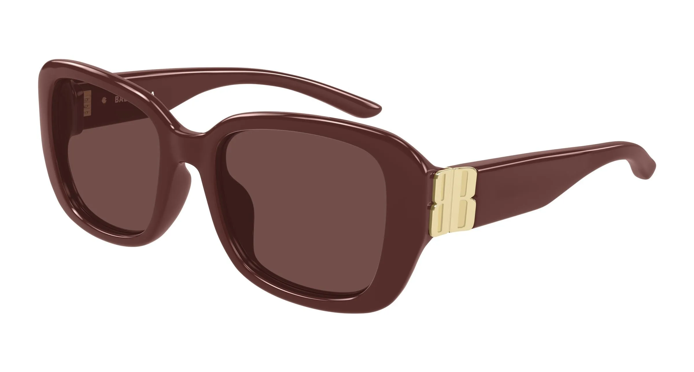 Balenciaga BB0508SK 004 Occhiali da sole Acetato Bordeaux Marrone Squadrata - immagine 1
