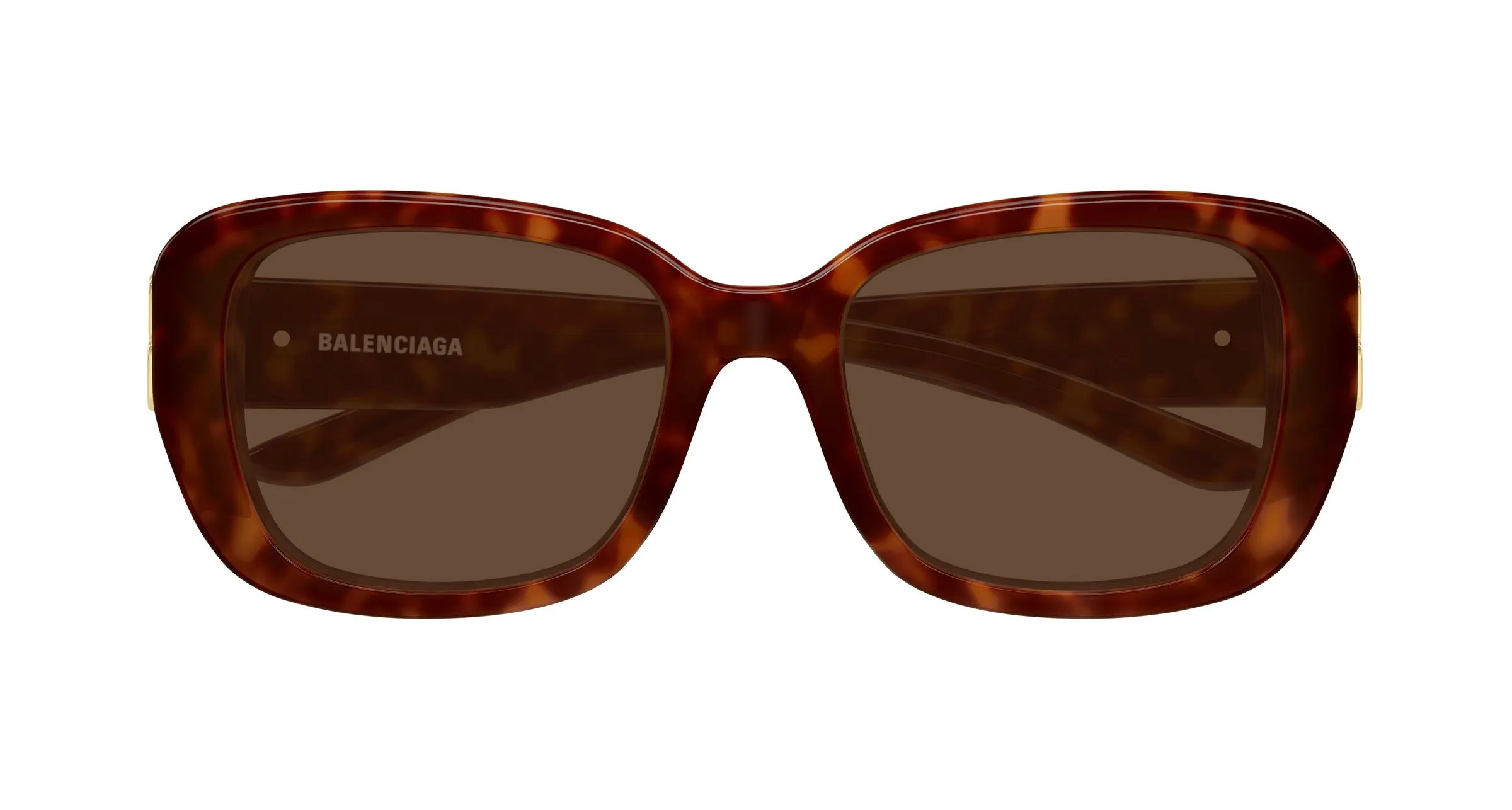 Balenciaga BB0508SK 002 Occhiali da sole Acetato Havana Marrone Squadrata - immagine 2