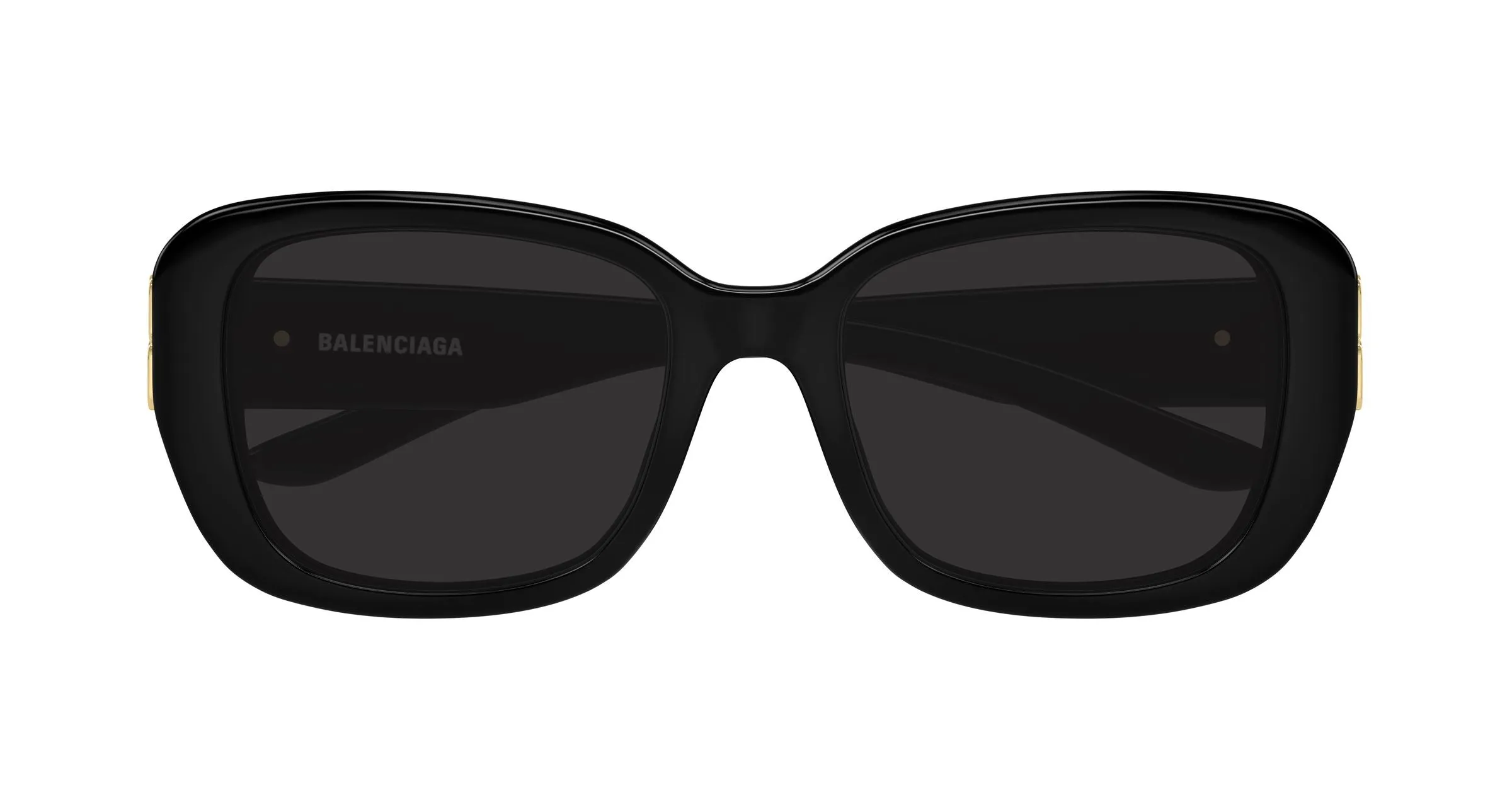 Balenciaga BB0508SK 001 Occhiali da sole Acetato Nero Grigio Squadrata - immagine 2