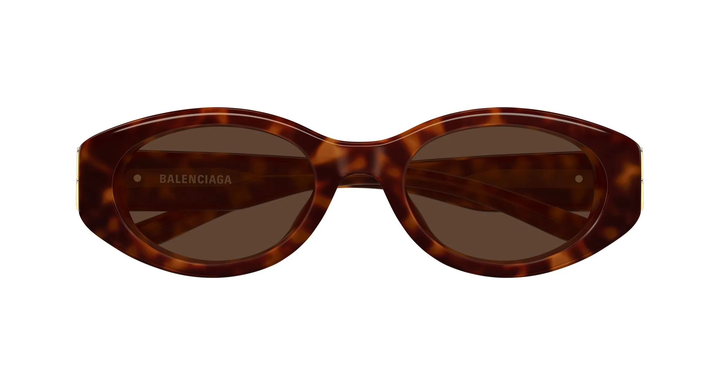 Balenciaga BB0507SK 002 Occhiali da sole Acetato Havana Marrone Rotonda - immagine 2