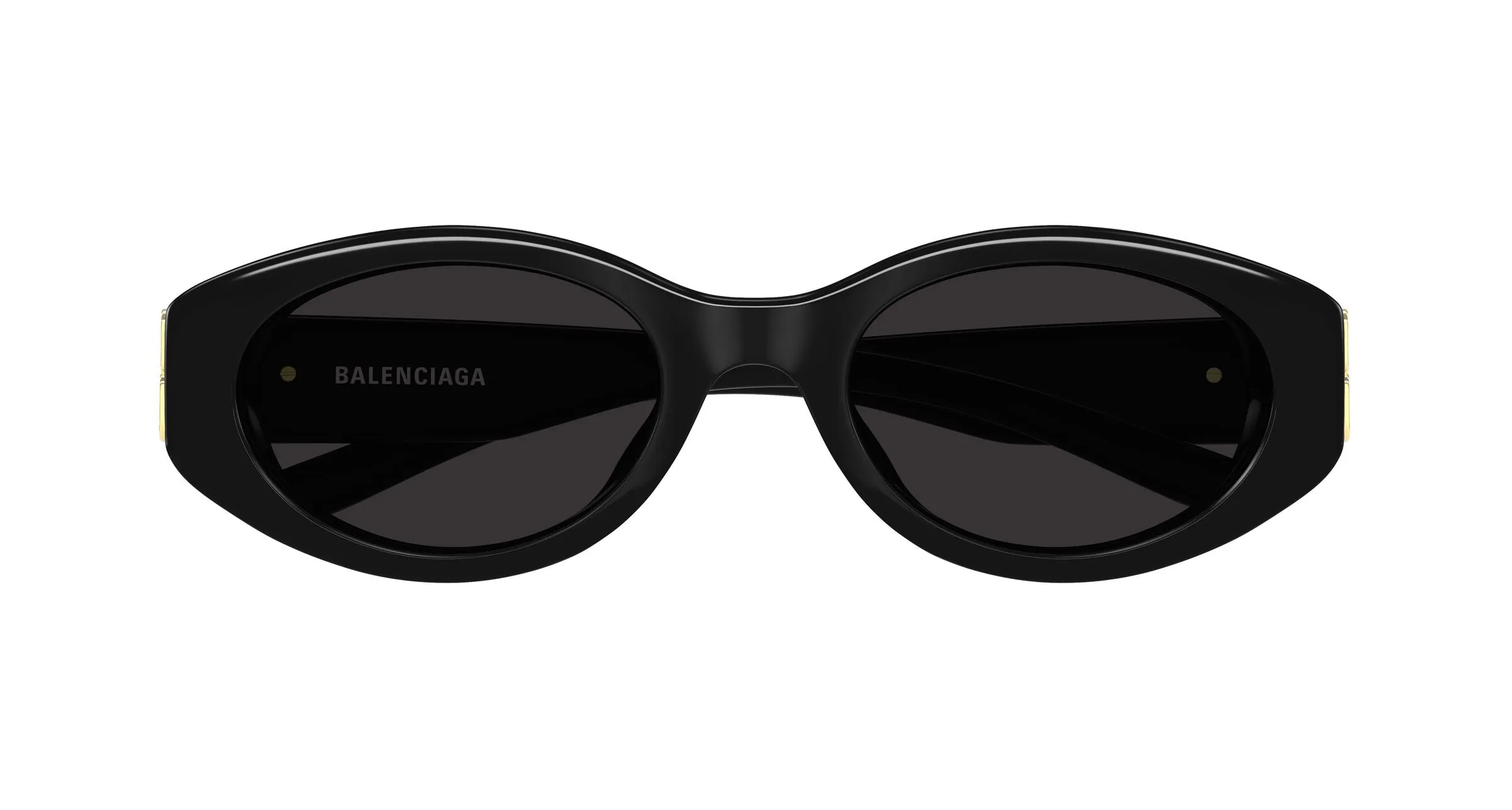 Balenciaga BB0507SK 001 Occhiali da sole Acetato Nero Grigio Rotonda - immagine 2