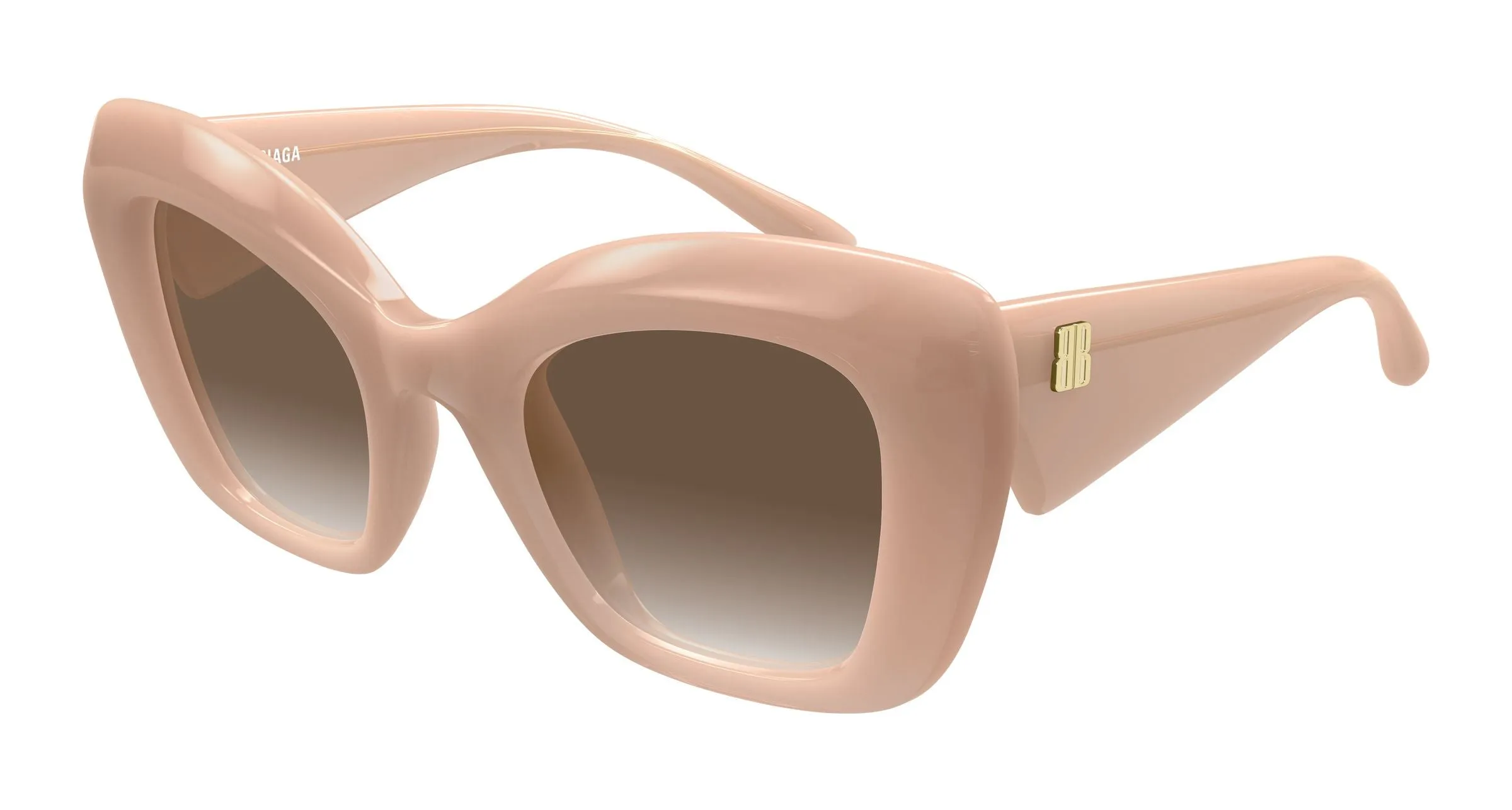 Balenciaga BB0503S 003 Occhiali da sole Acetato Rosa Marrone Farfalla Sfumato - immagine 1