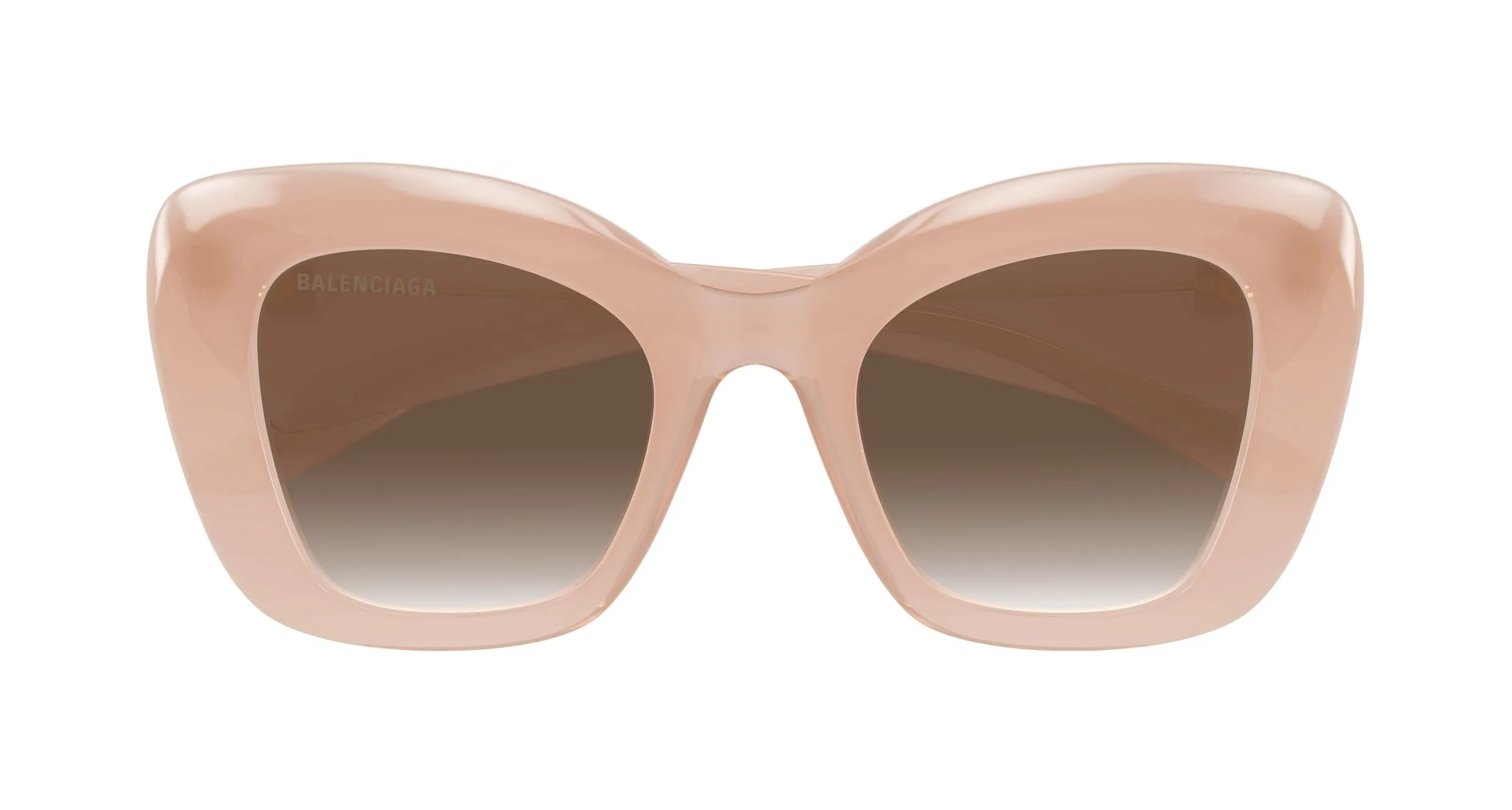 Balenciaga BB0503S 003 Occhiali da sole Acetato Rosa Marrone Farfalla Sfumato - immagine 2